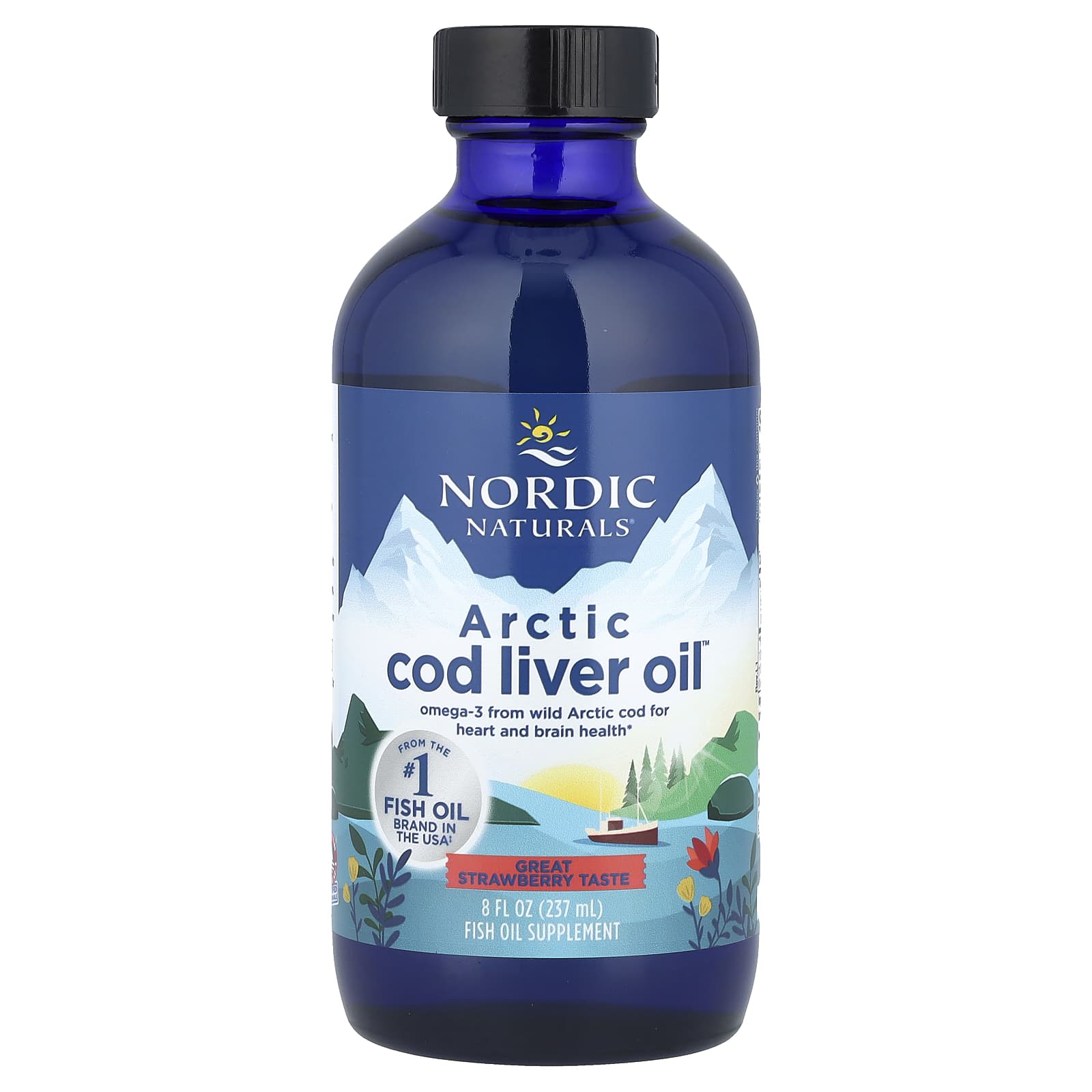 Nordic Naturals Arctic Cod Liver Oil – Strawberry – 237 ml — Tunisie
