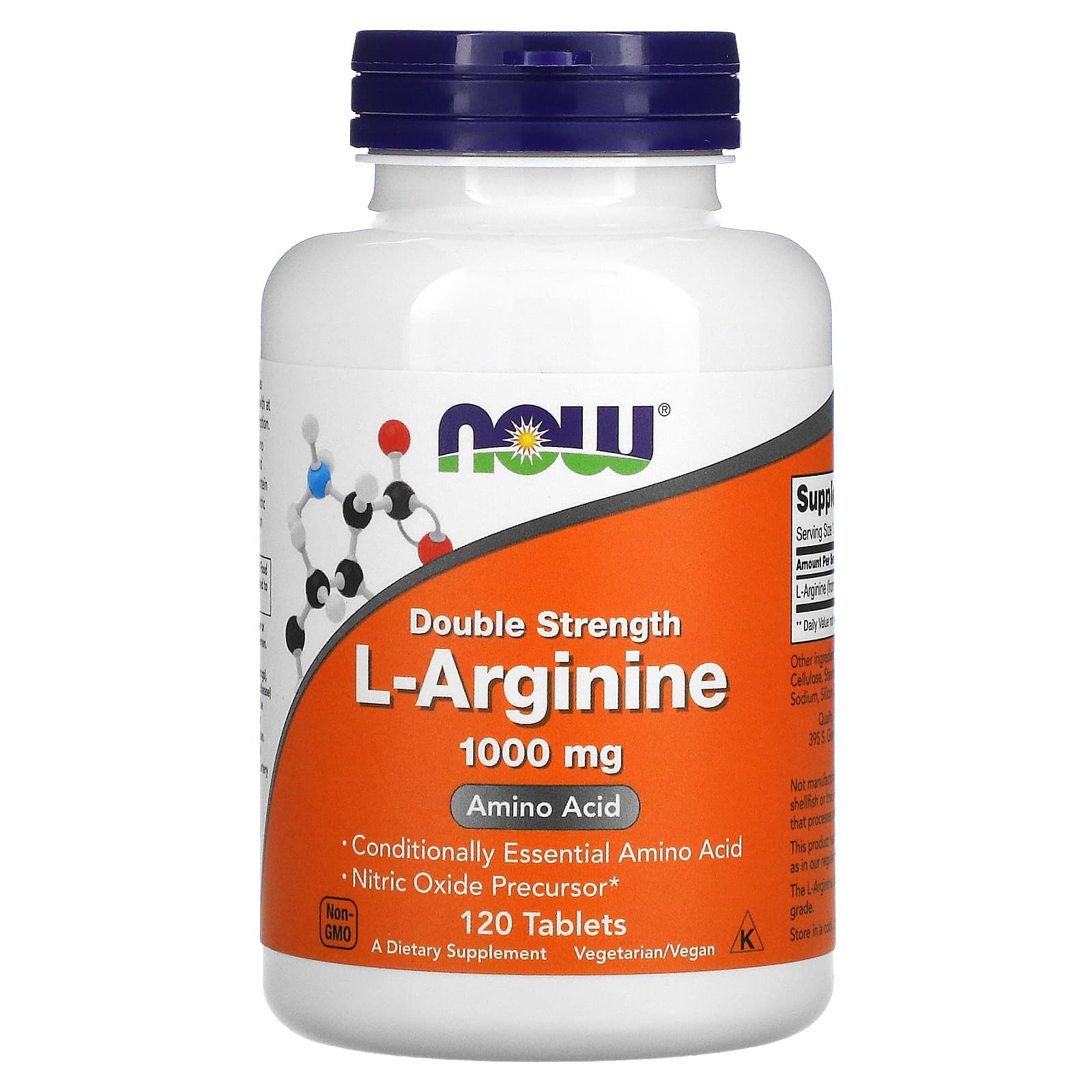 NOW Foods L-Arginine – 120 comprimés — Tunisie