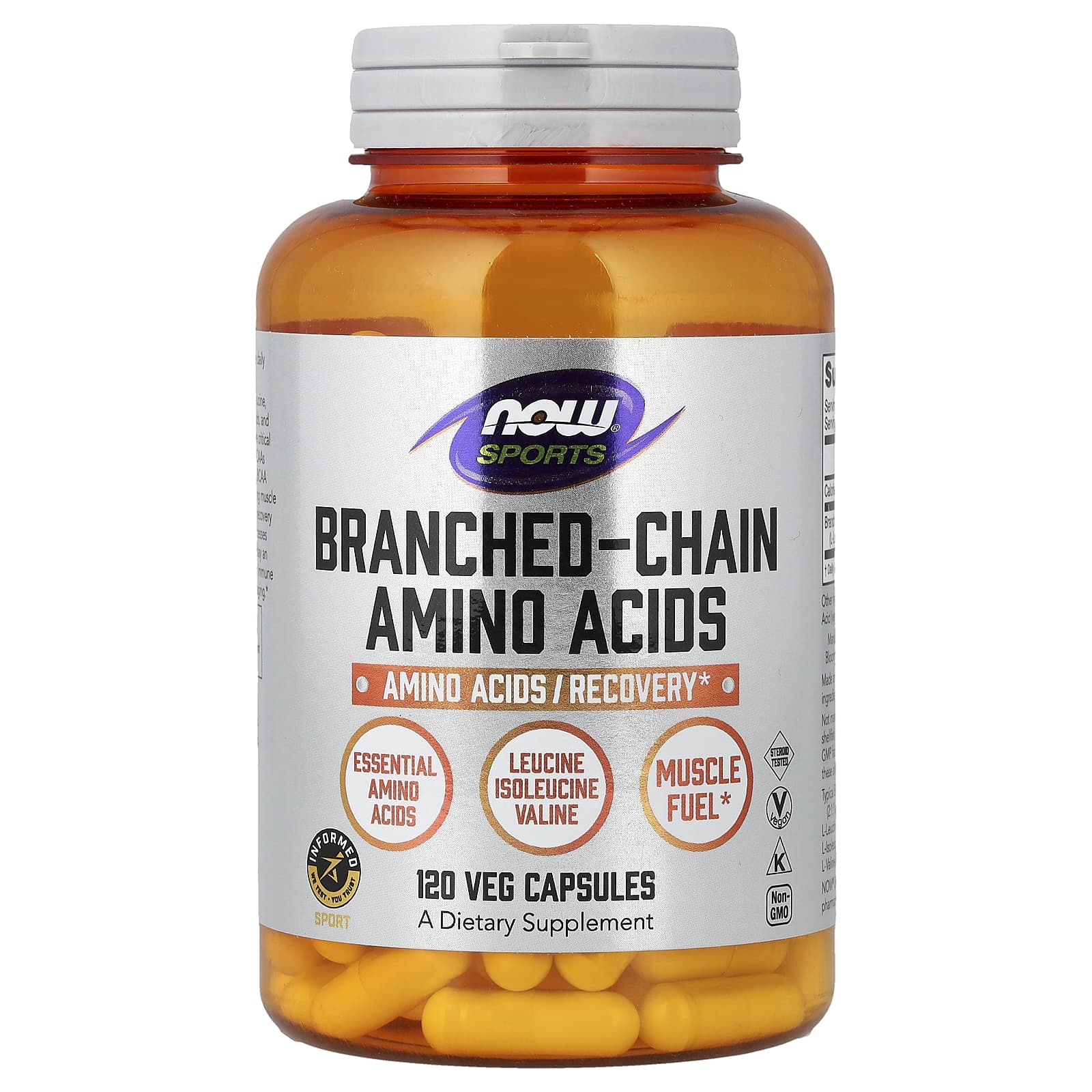 NOW Foods Sports, Branched-Chain Amino Acids – 120 gélules végétales — Tunisie