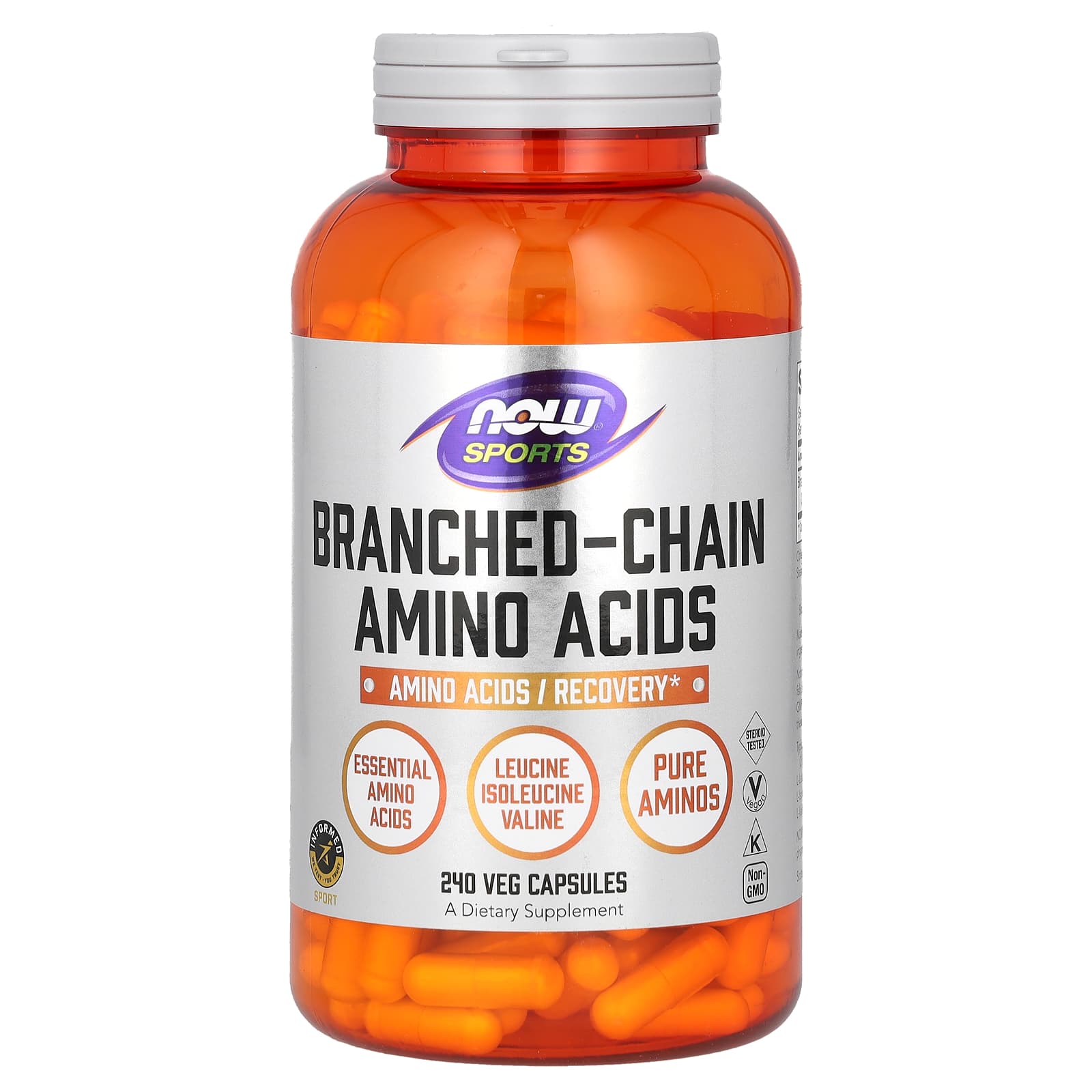 NOW Foods Sports, Branched-Chain Amino Acids – 240 gélules végétales — Tunisie