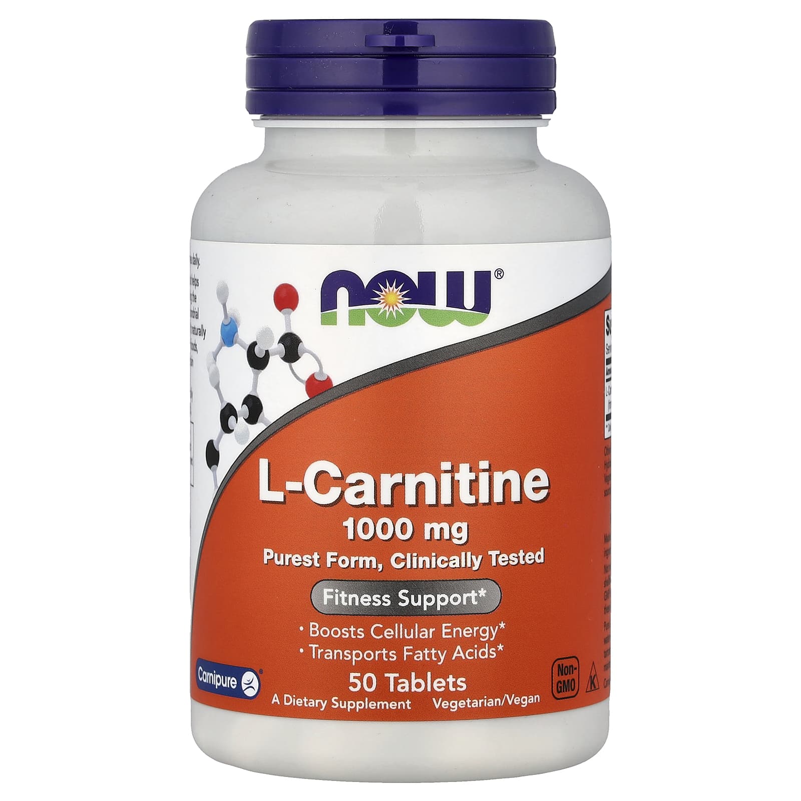 NOW Foods L-Carnitine – 50 comprimés — Tunisie