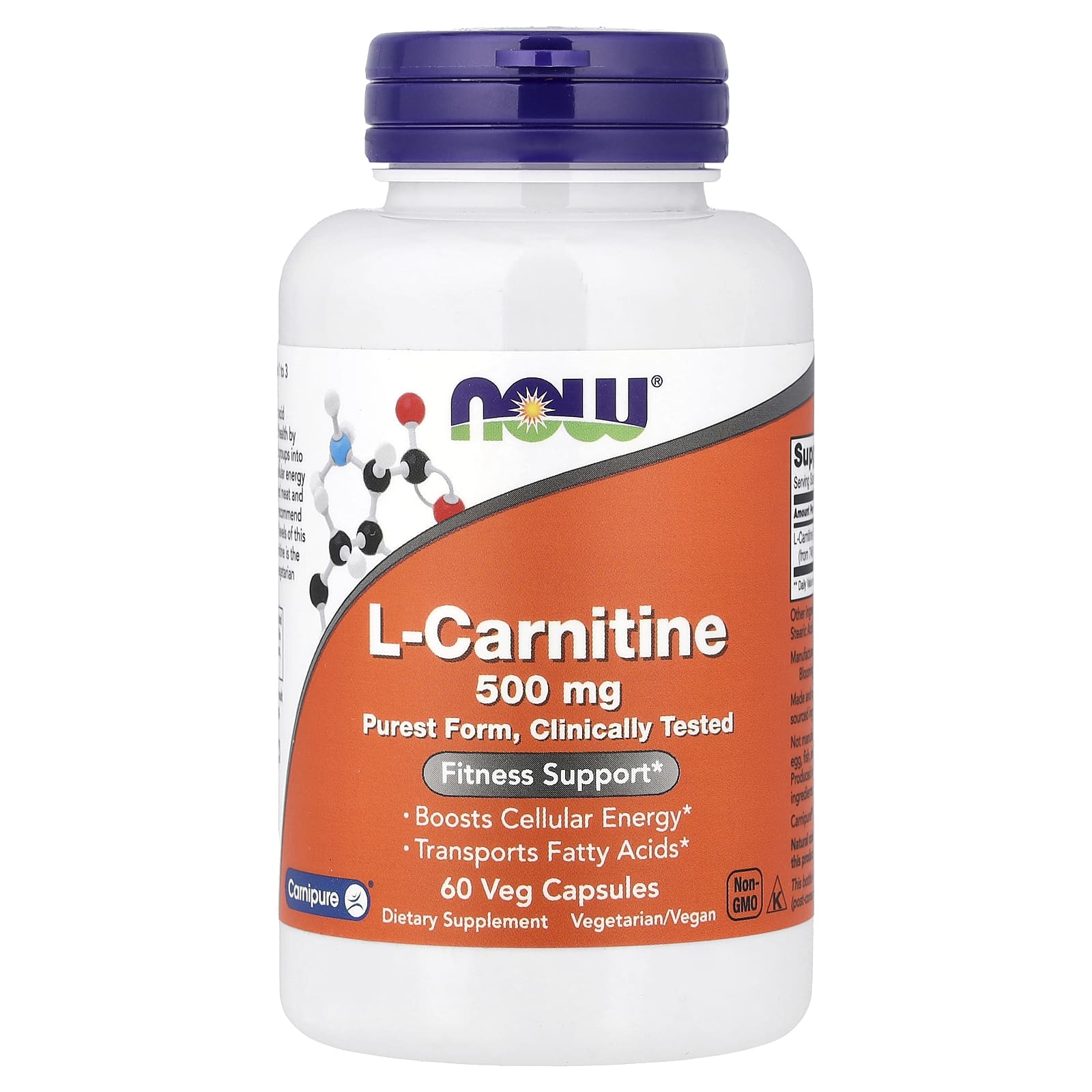 NOW Foods L-Carnitine – 500 mg – 60 gélules végétales — Tunisie