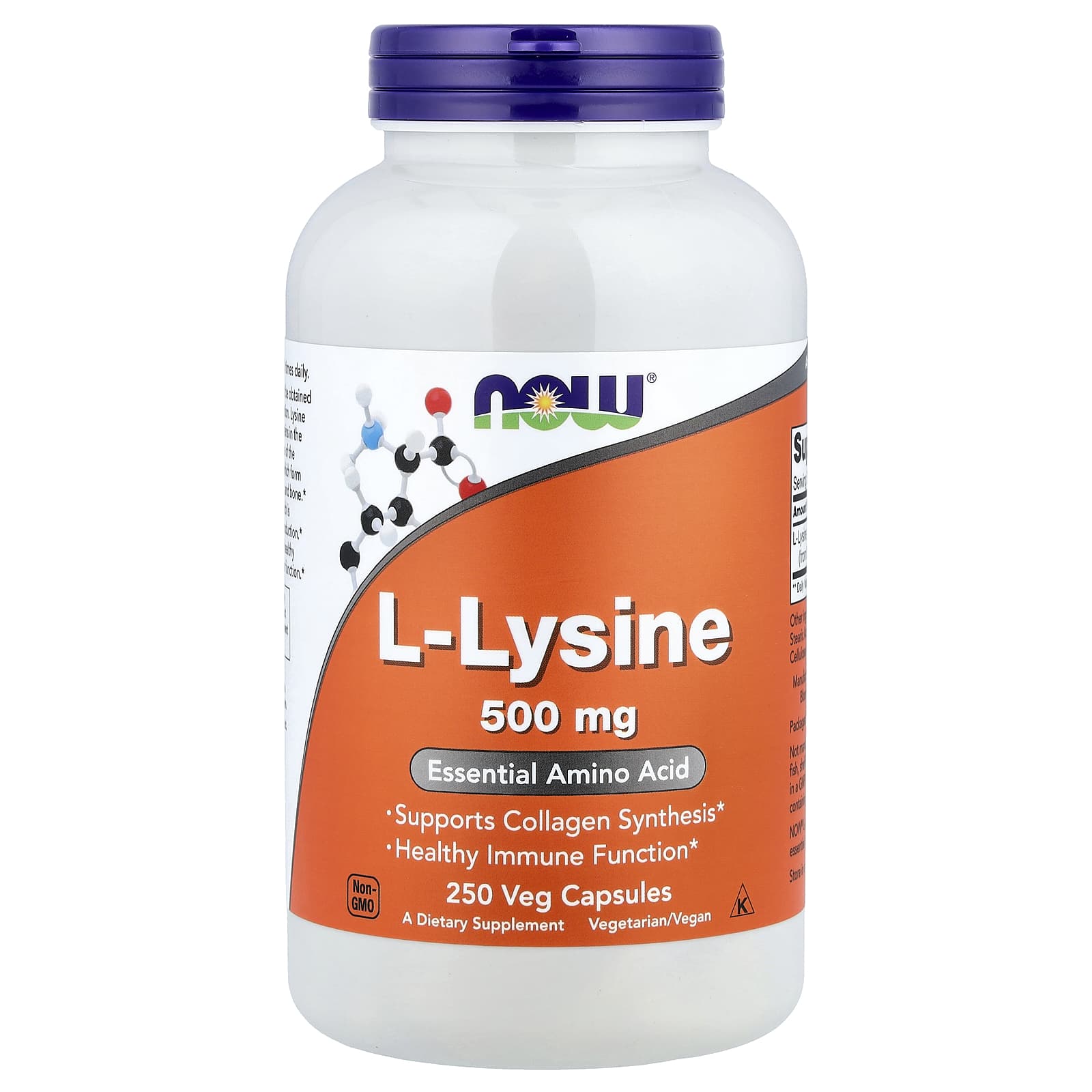 NOW Foods L-Lysine – 250 gélules végétales — Tunisie