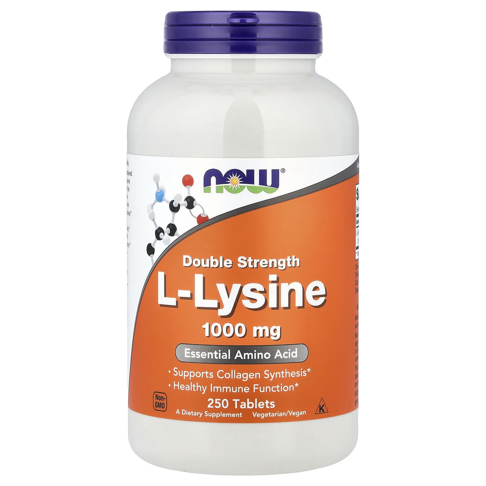 NOW Foods L-Lysine – 1 000 mg – 250 comprimés — Tunisie