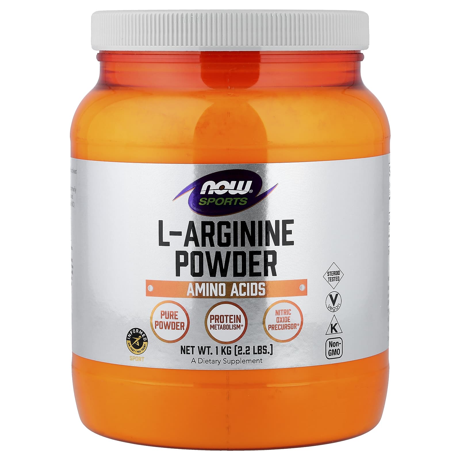 NOW Foods Sports, L-Arginine Powder – 1 kg — Tunisie