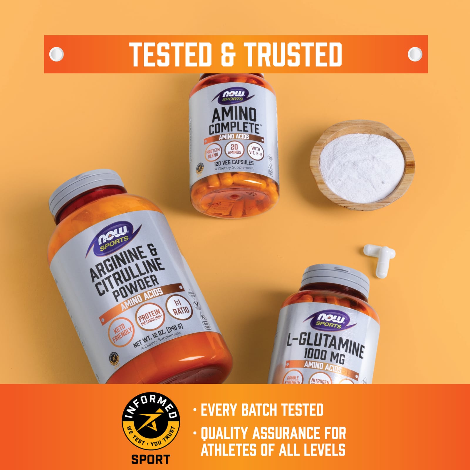 NOW Foods Sports, L-Arginine Powder – 1 kg — étiquette 2