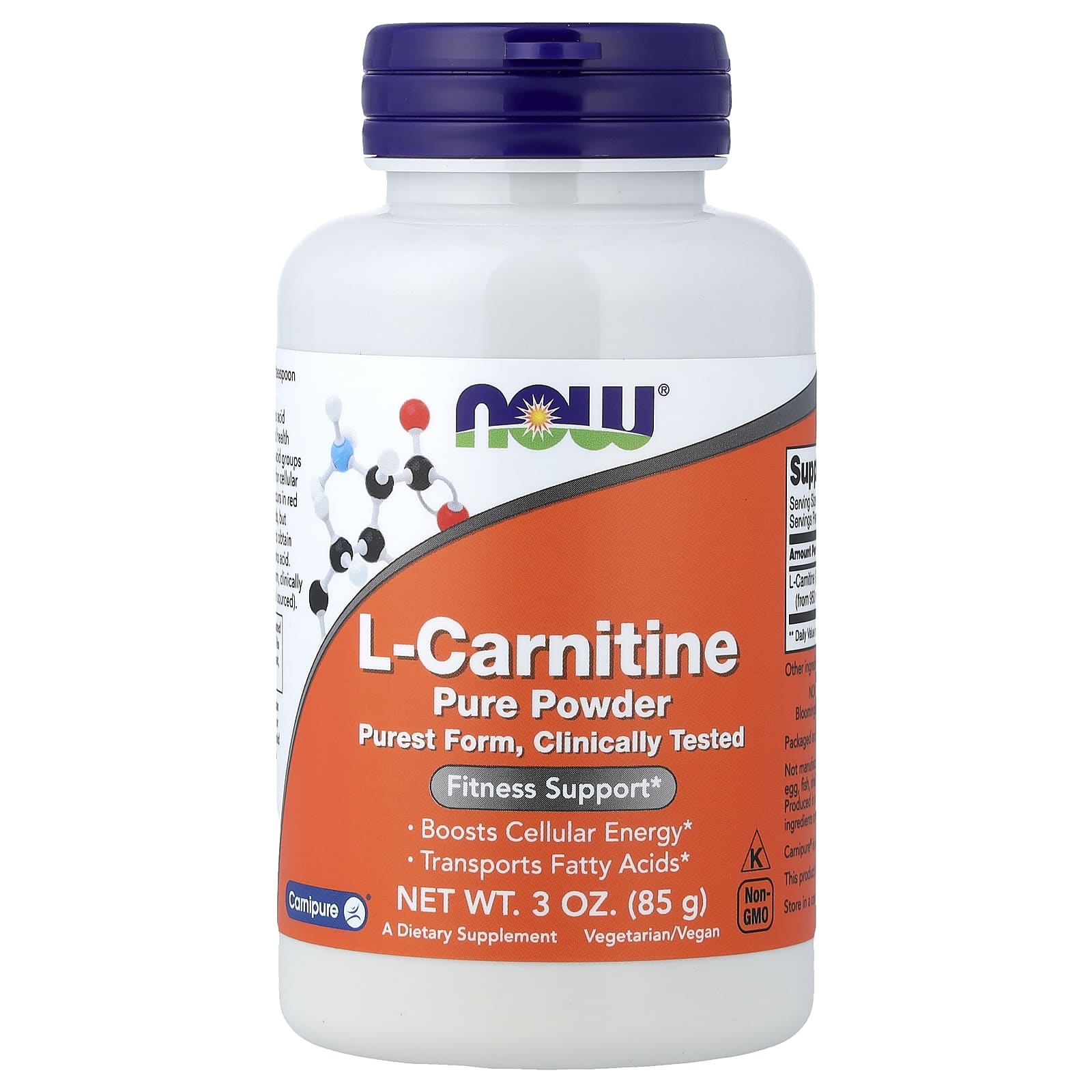 NOW Foods L-Carnitine Pure Powder – 85 g — Tunisie