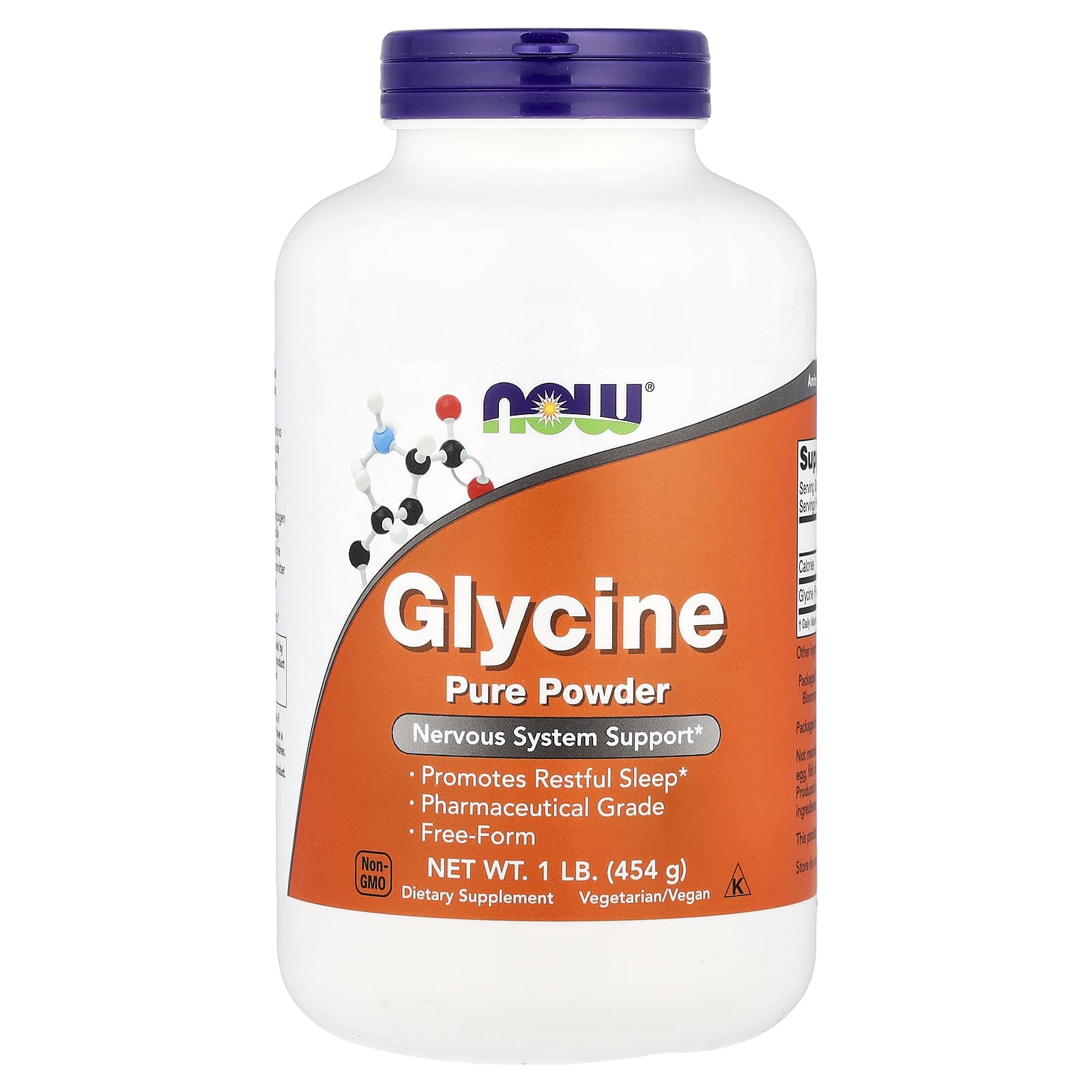 NOW Foods Glycine, Pure Powder – 454 g — Tunisie