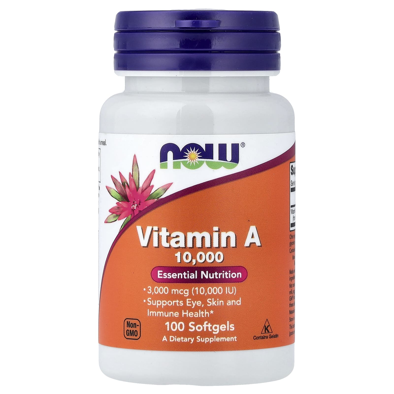 NOW Foods Vitamin A – 100 capsules molles — Tunisie