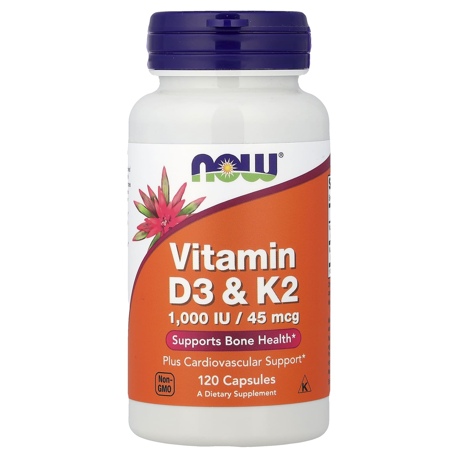 NOW Foods Vitamin D3 & K2 – 120 gélules — Tunisie