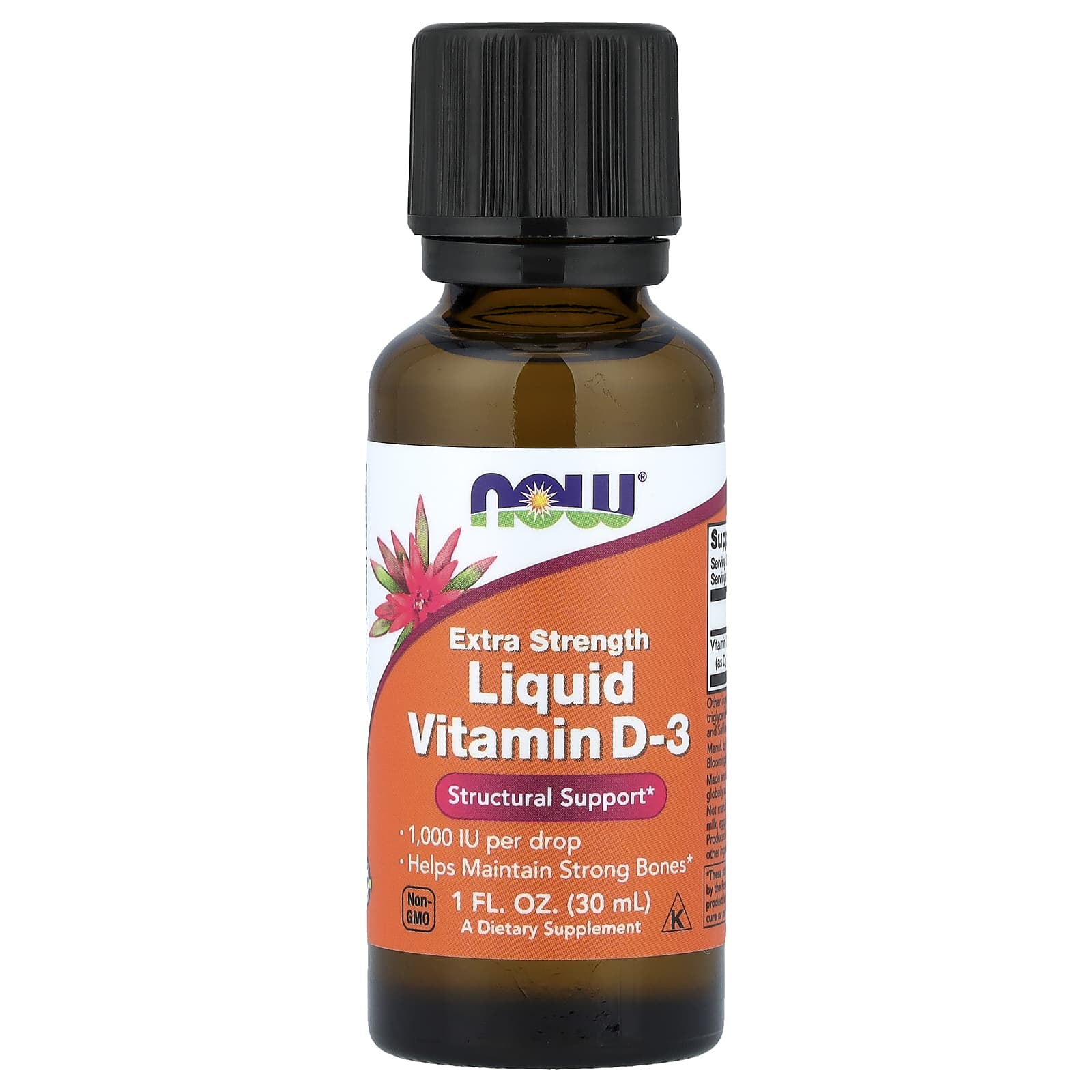 NOW Foods Liquid Vitamin D-3 – 30 ml — Tunisie