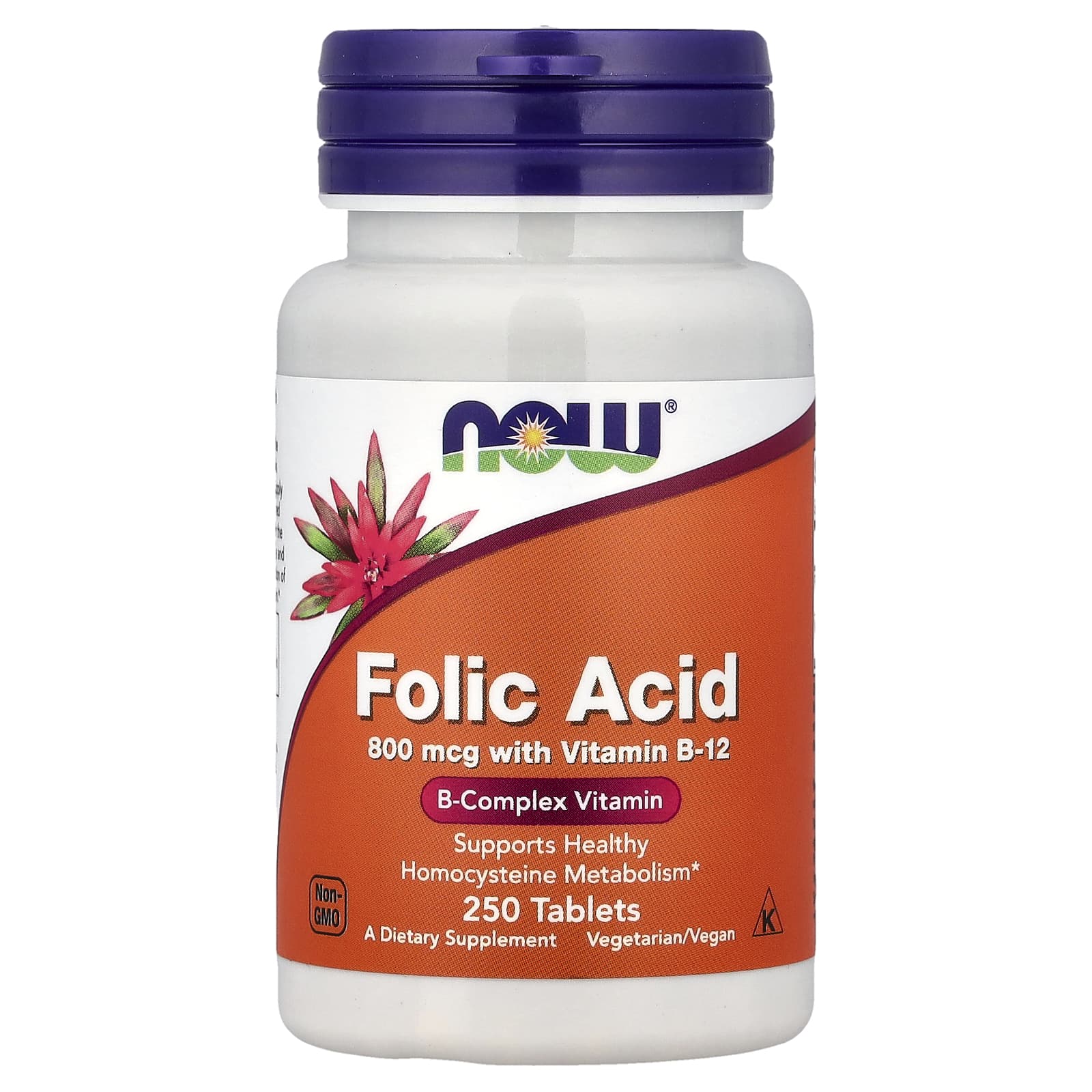 NOW Foods Folic Acid – 250 comprimés — Tunisie