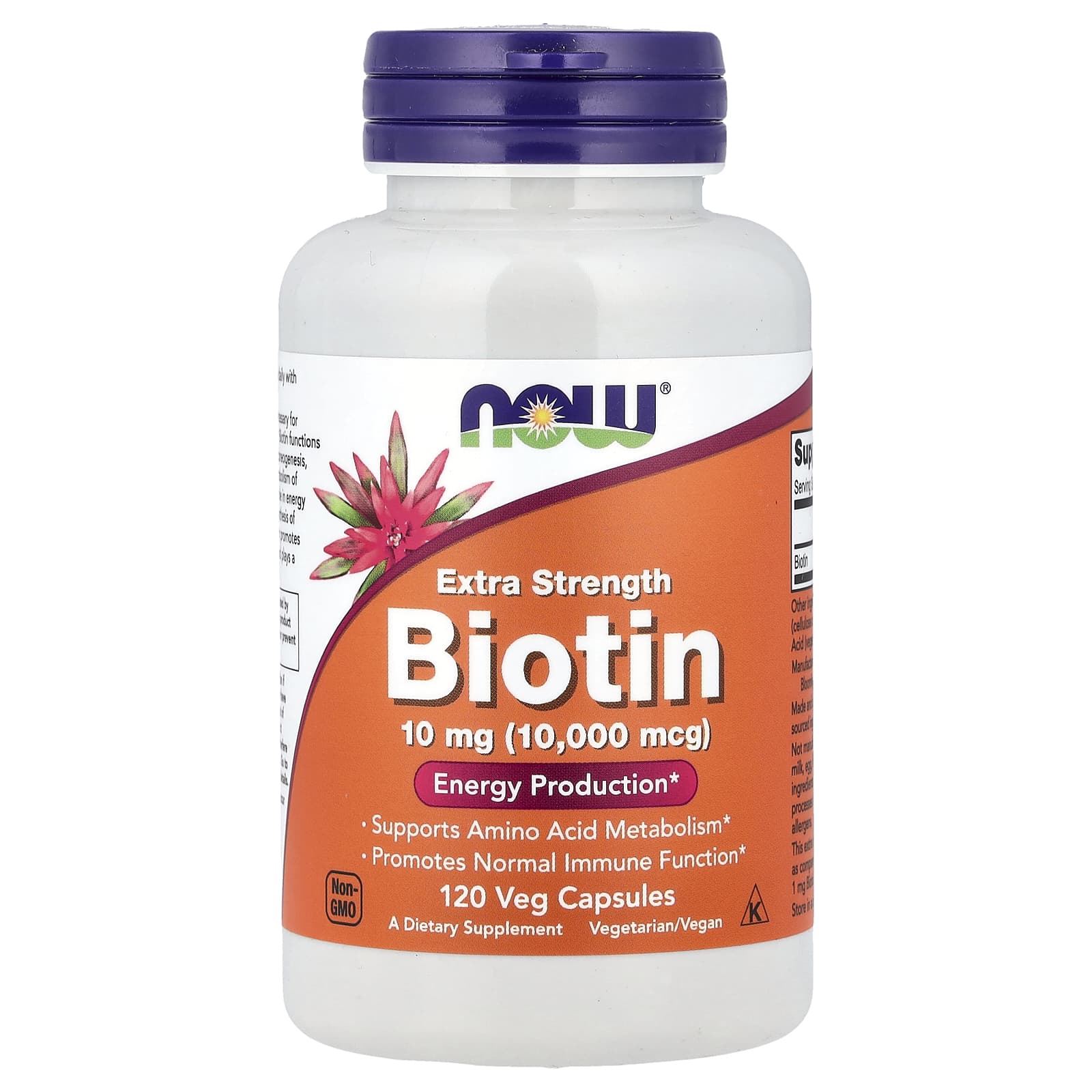 NOW Foods Biotin – 120 gélules végétales — Tunisie