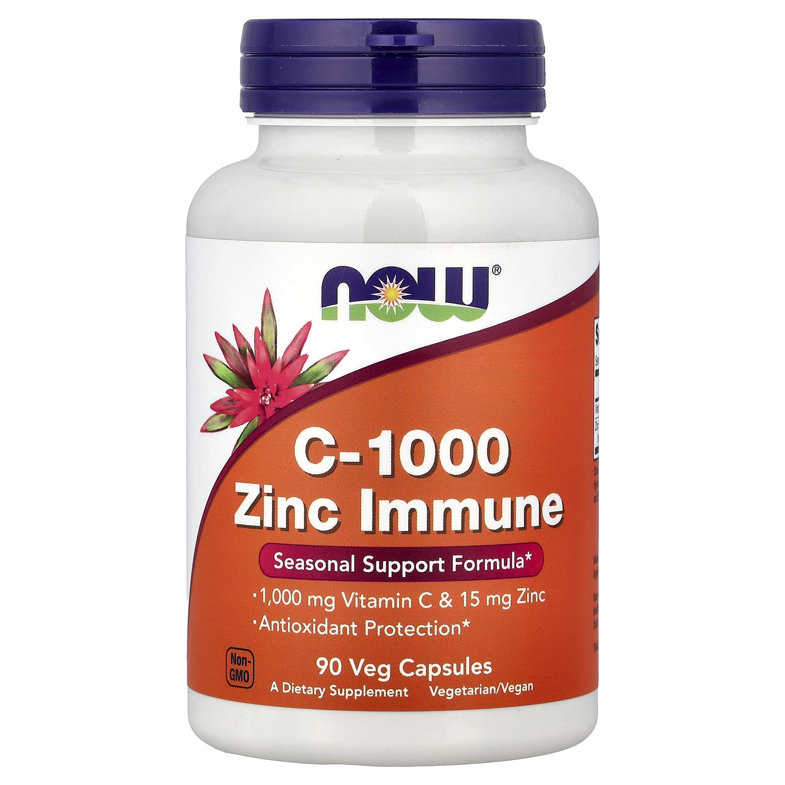 NOW Foods C-1000, Zinc Immune – 90 gélules végétales — Tunisie