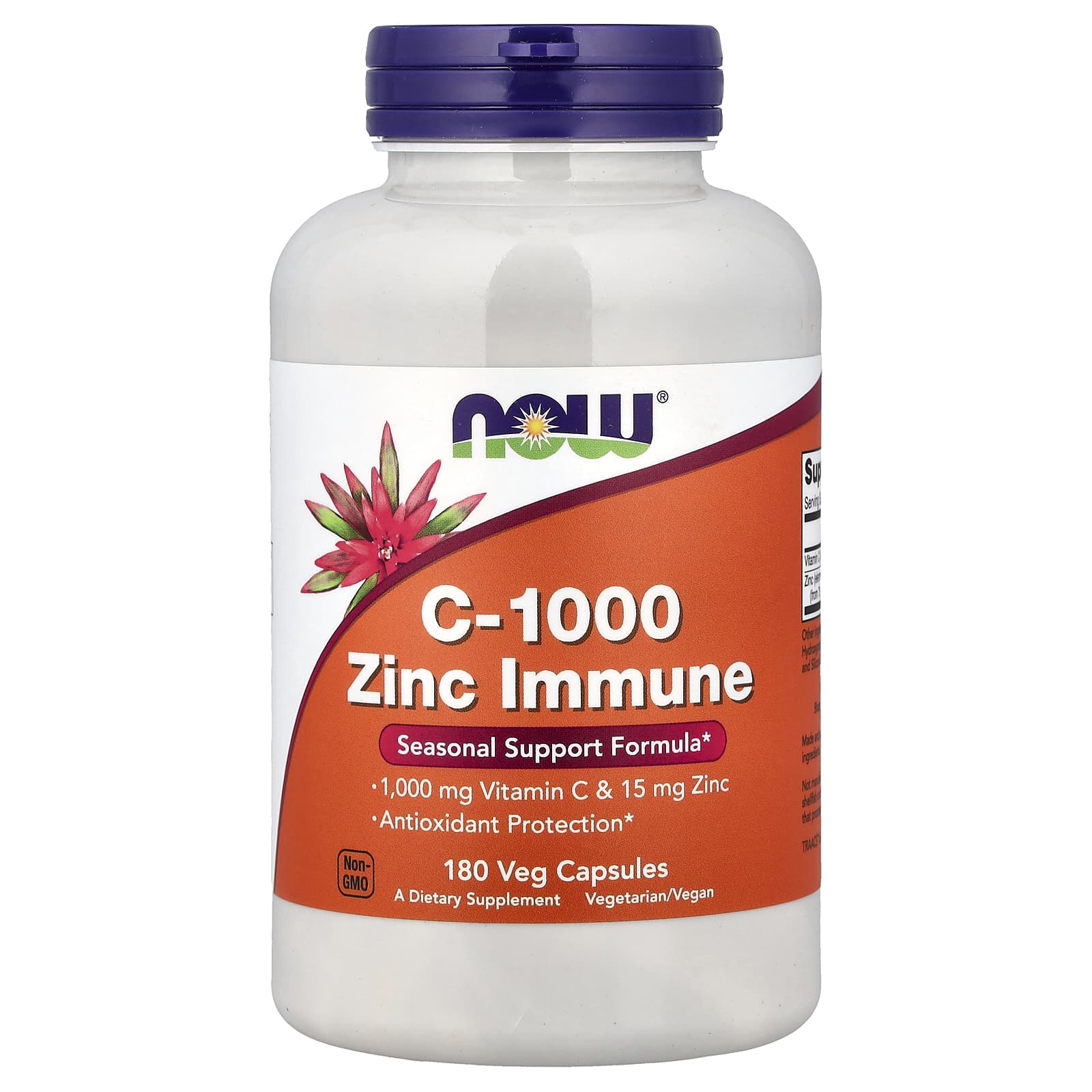 NOW Foods C-1000 Zinc Immune – 180 gélules végétales — Tunisie