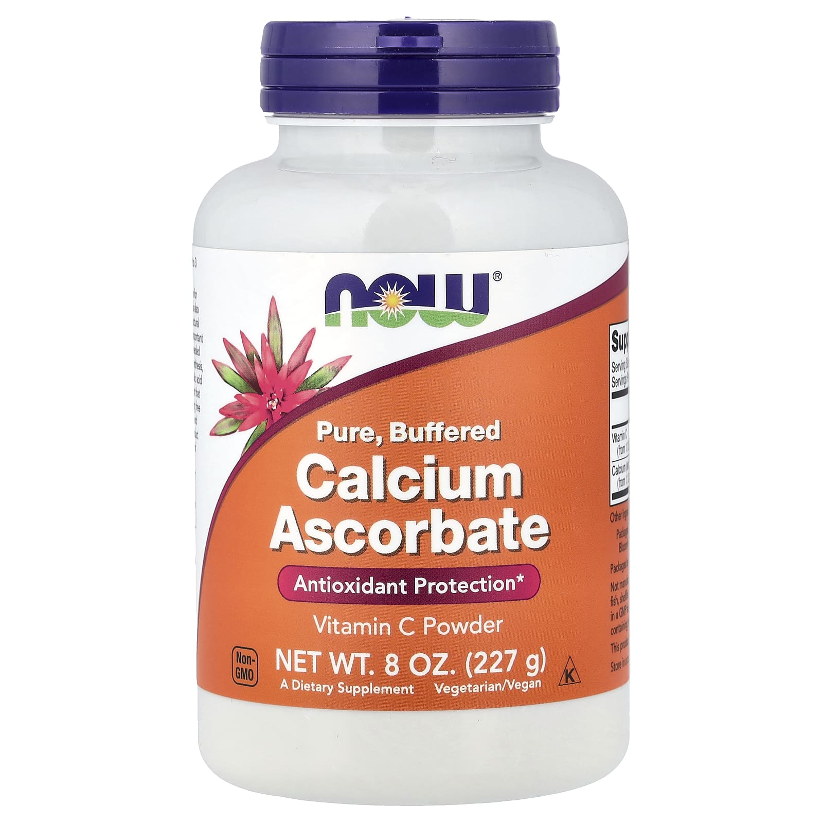 NOW Foods Pure, Buffered Calcium Ascorbate, Vitamin C Powder – 227 g — Tunisie