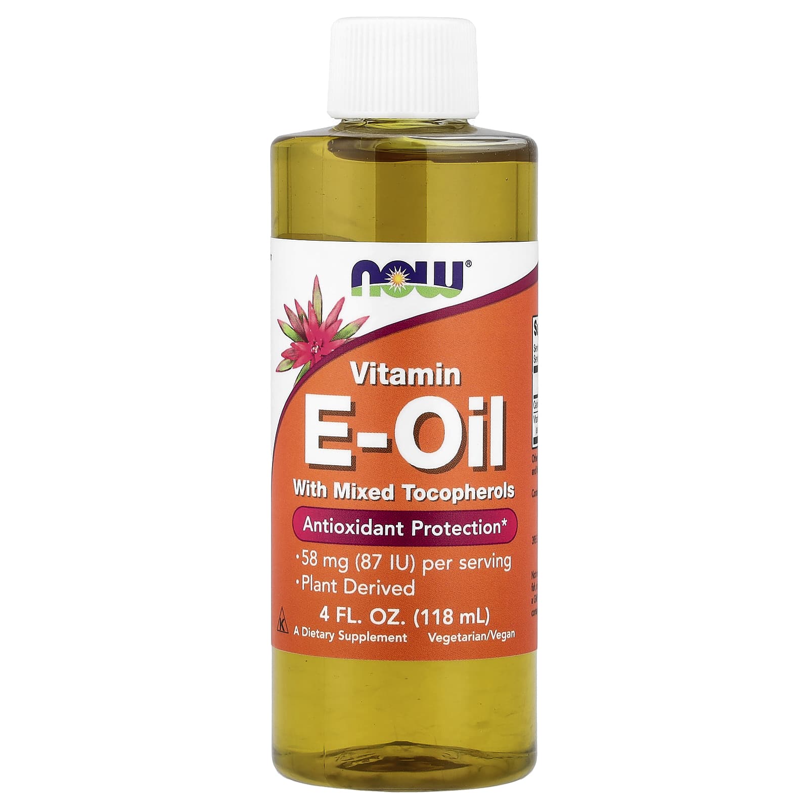 NOW Foods Vitamin E-Oil with Mixed Tocopherols – 118 ml — Tunisie