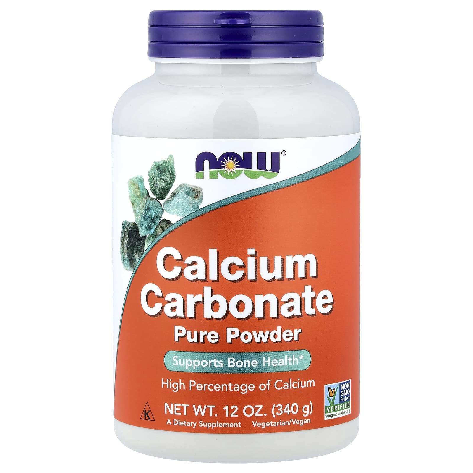 NOW Foods Calcium Carbonate Pure Powder – 340 g — Tunisie