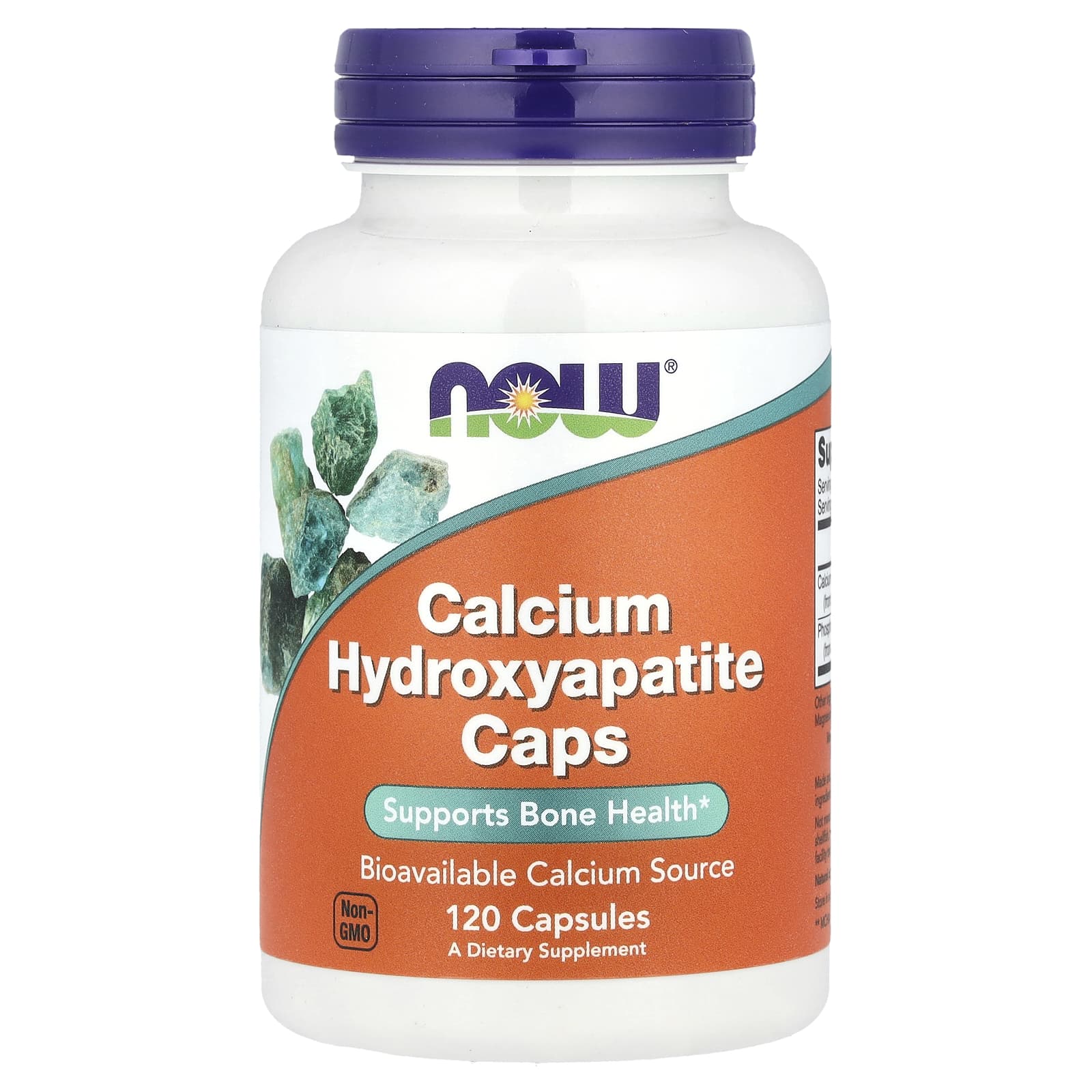 NOW Foods Calcium Hydroxyapatite Caps – 120 gélules — Tunisie