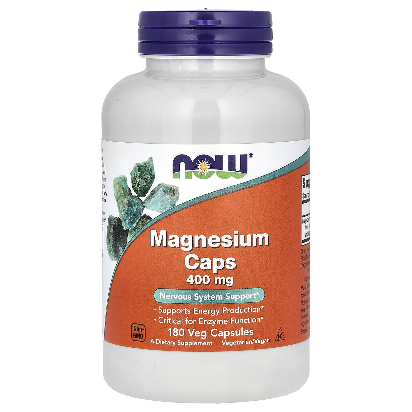 NOW Foods Magnesium Caps – 180 gélules végétales — Tunisie