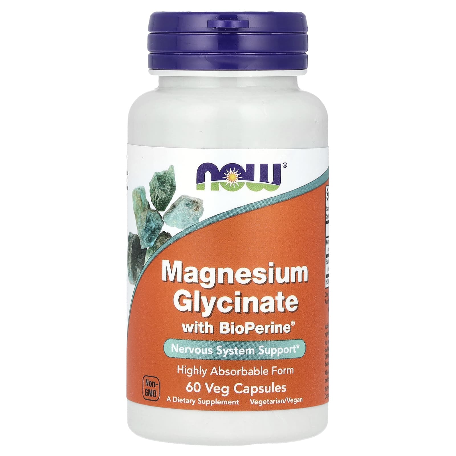 NOW Foods Magnesium Glycinate With BioPerine – 60 gélules végétales — Tunisie
