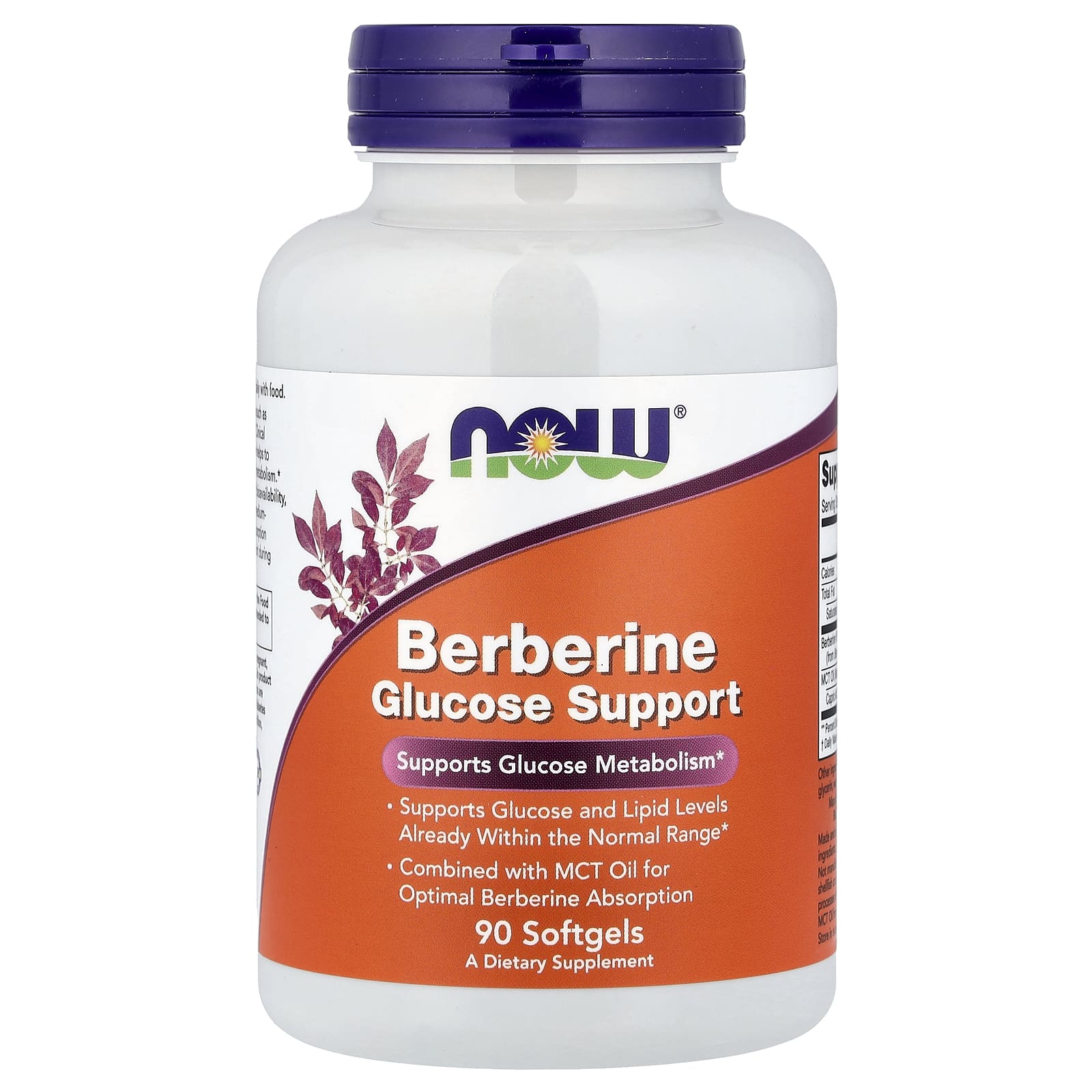 NOW Foods Berberine Glucose Support – 90 capsules molles — Tunisie