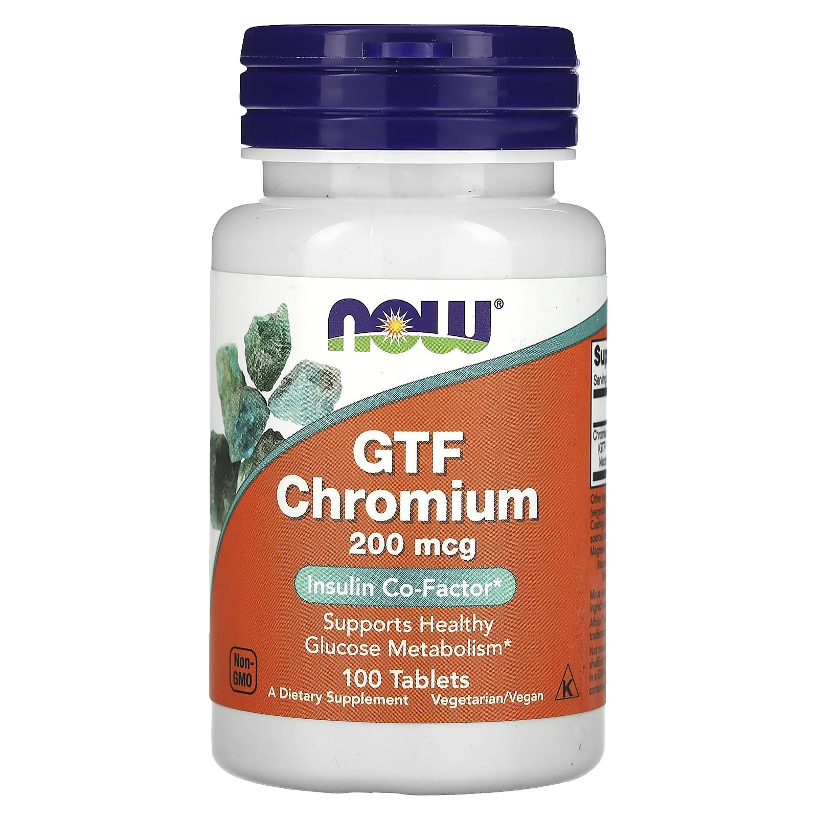 NOW Foods GTF Chromium – 100 comprimés — Tunisie