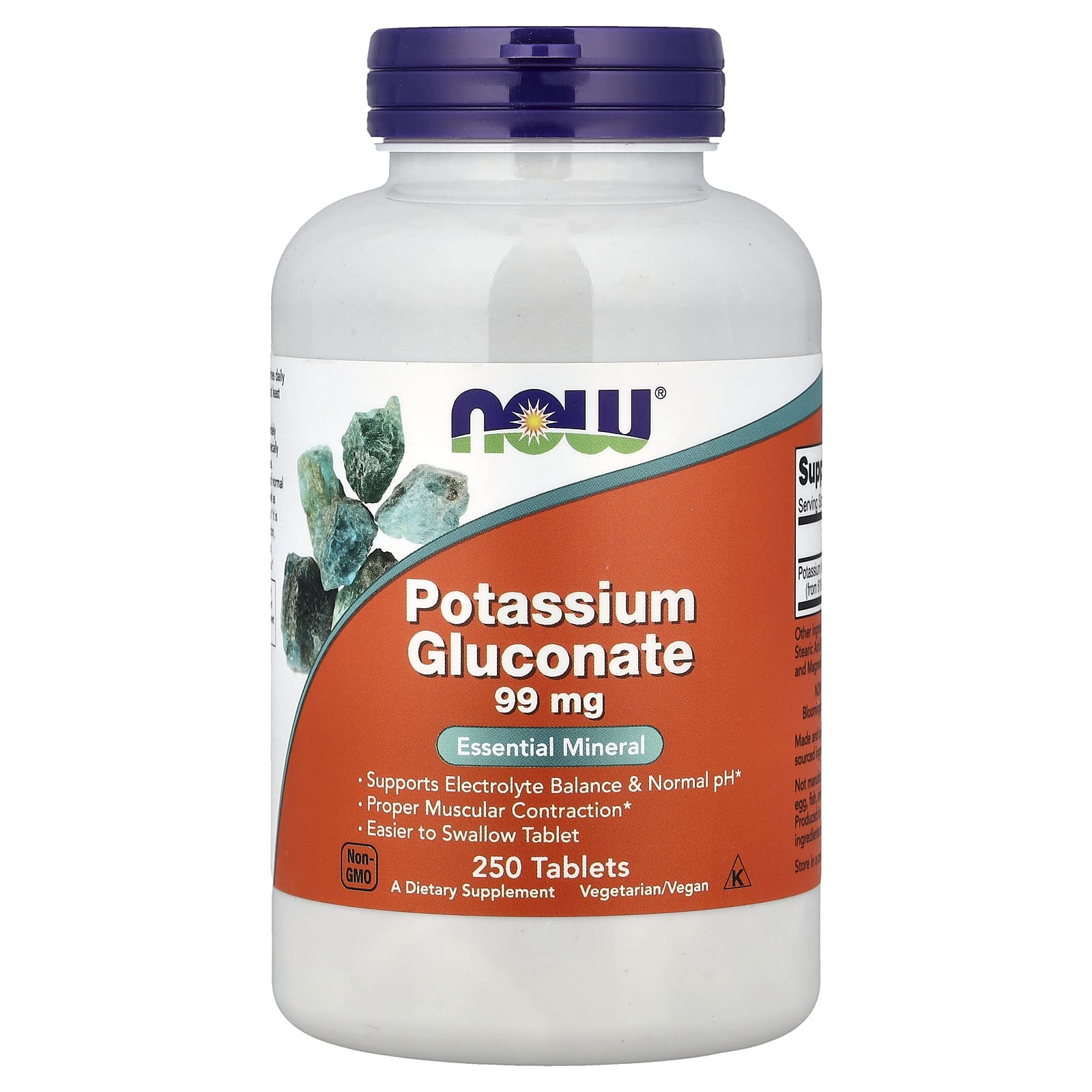 NOW Foods Potassium Gluconate – 250 comprimés — Tunisie
