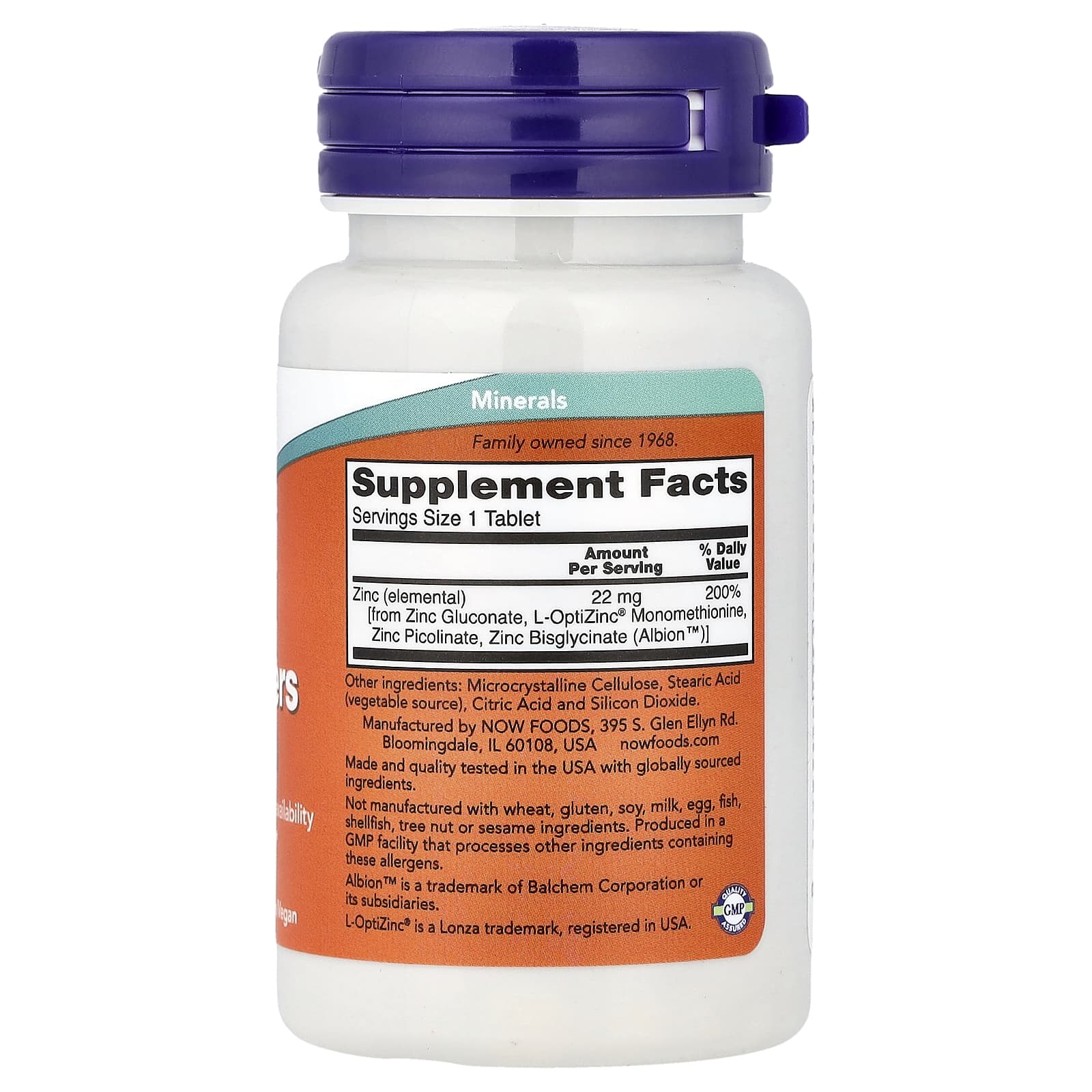 NOW Foods Zinc Transporters – 90 comprimés — photo 2 sur 2