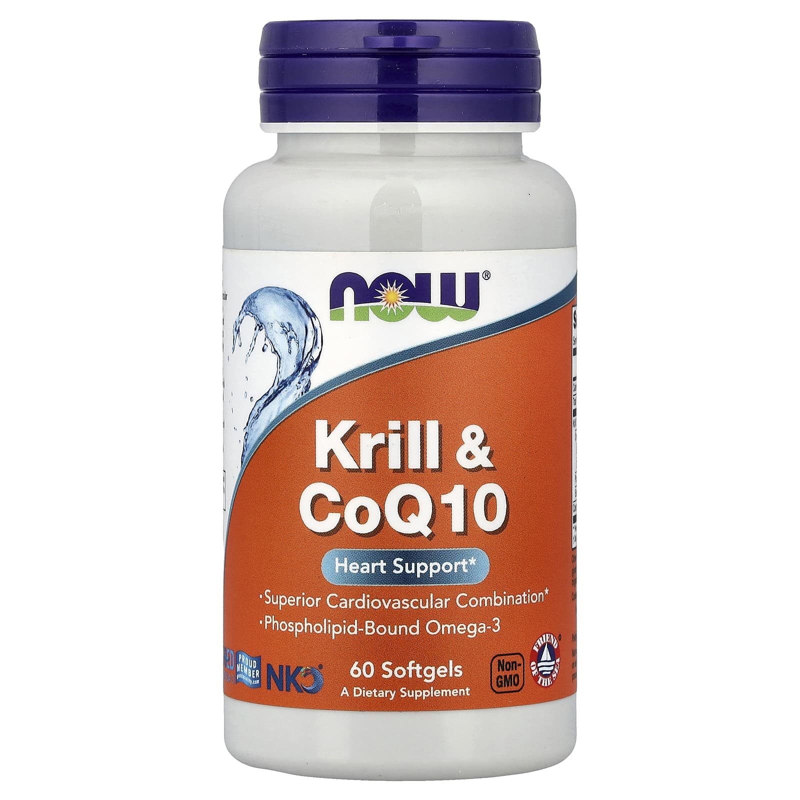NOW Foods Krill & CoQ10 – 60 capsules molles — Tunisie