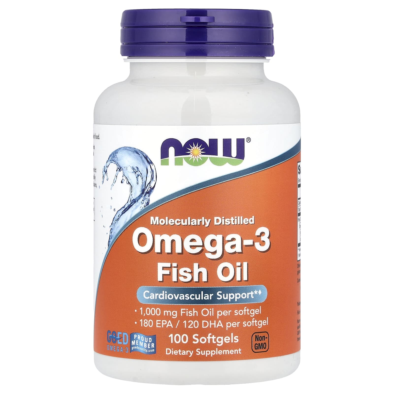 NOW Foods Omega-3 Fish Oil – 100 capsules molles — Tunisie