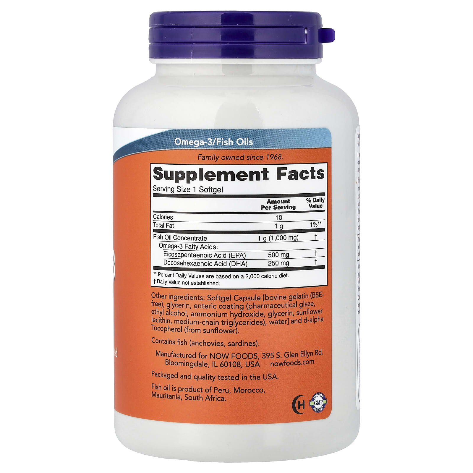 NOW Foods Ultra Omega-3 Fish Oil – 180 capsules molles — photo 2 sur 2