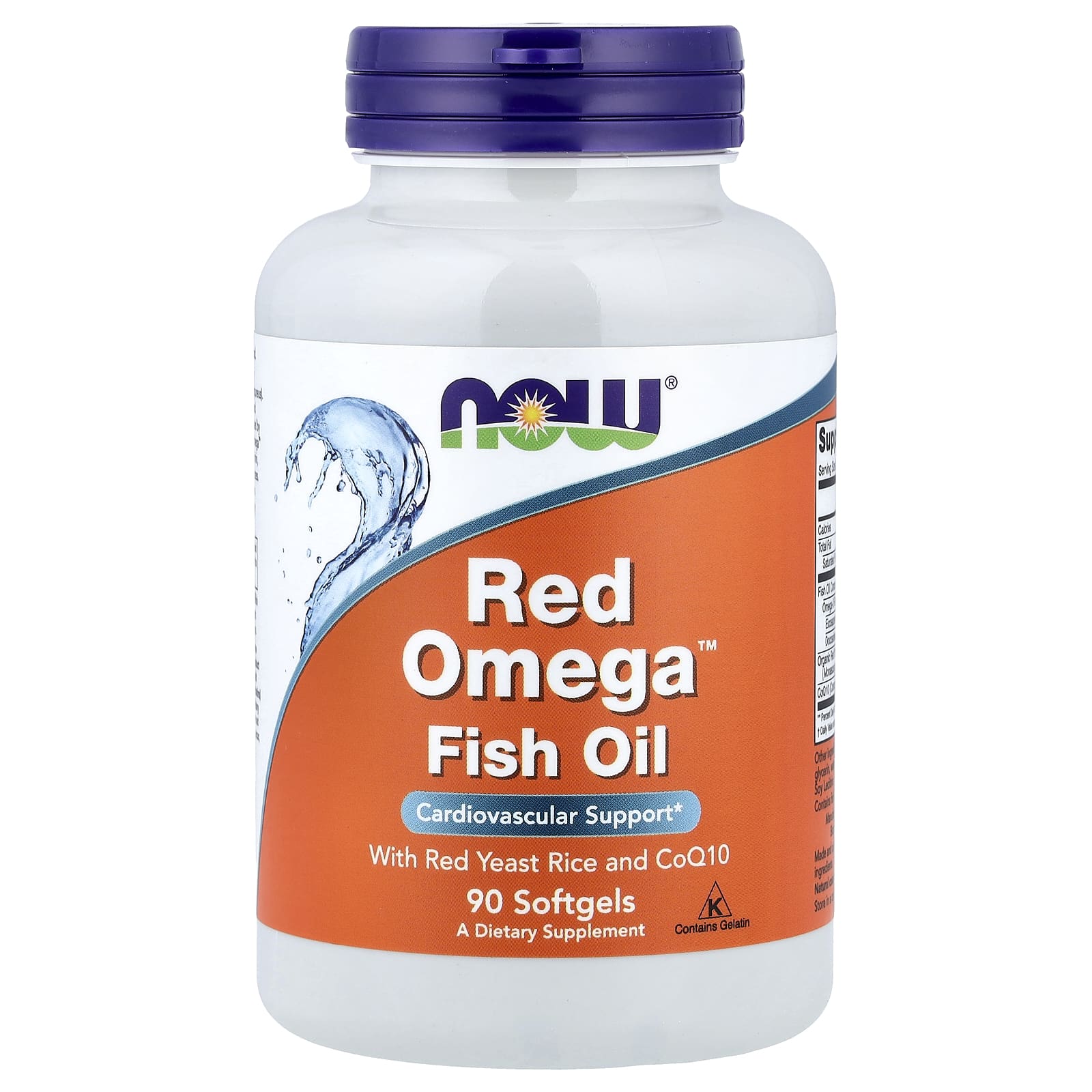 NOW Foods Red Omega Fish Oil With Red Yeast Rice and CoQ10 – 90 capsules molles — Tunisie