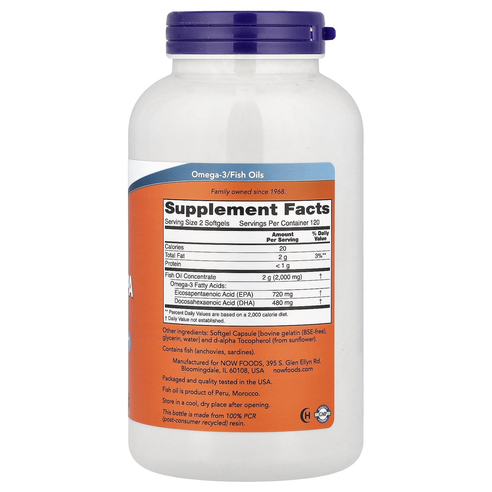NOW Foods Super Omega EPA Fish Oil – 240 capsules molles — photo 2 sur 2