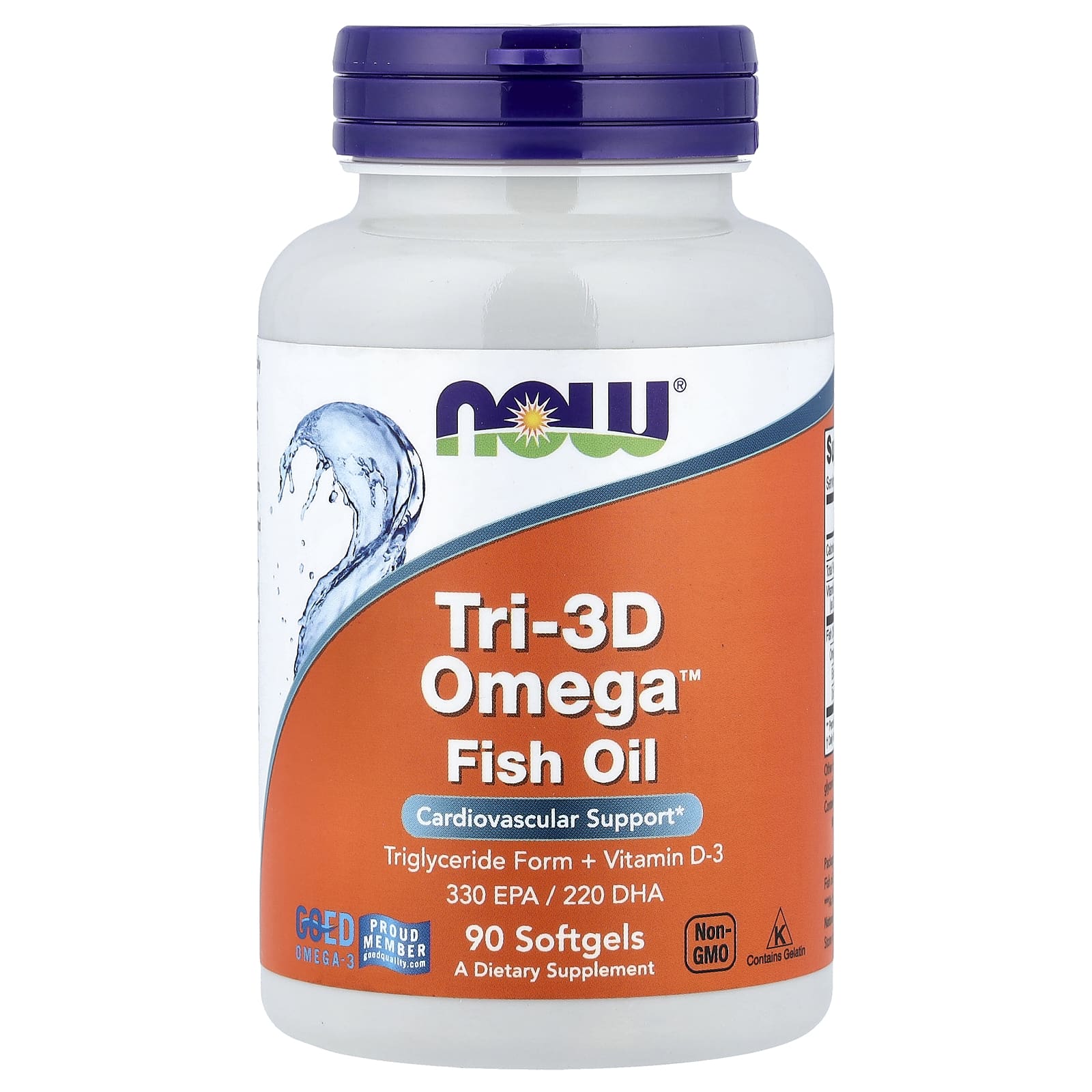 NOW Foods Tri-3D Omega Fish Oil – 90 capsules molles — Tunisie