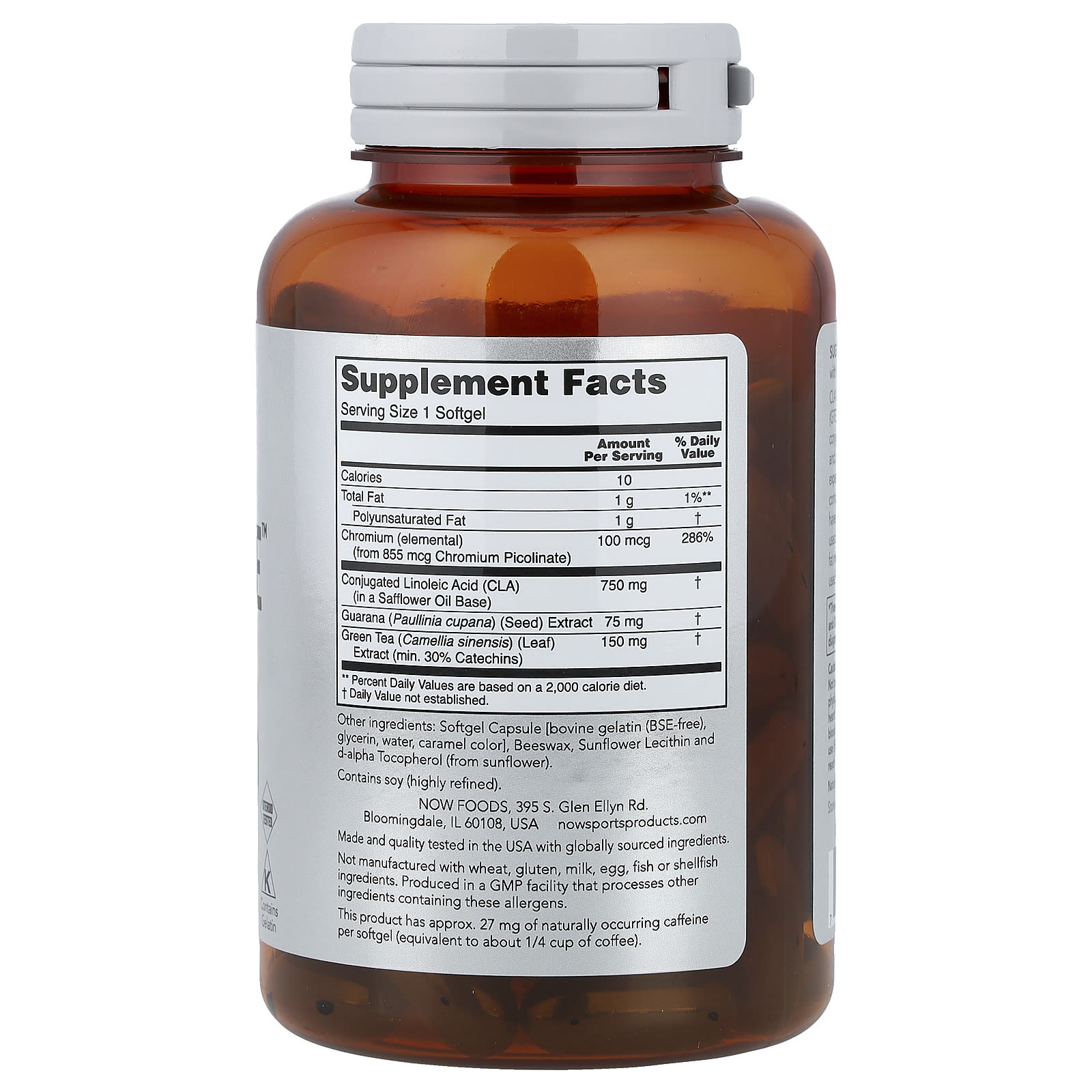 NOW Foods Sports, CLA Extreme – 90 capsules molles — photo 2 sur 2