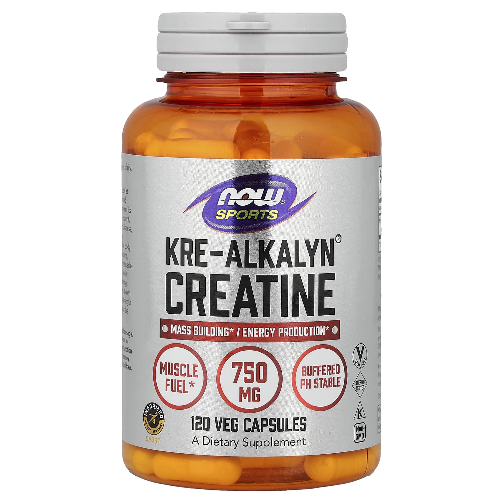 NOW Foods Sports, Kre-Alkalyn Creatine – 120 gélules végétales — Tunisie