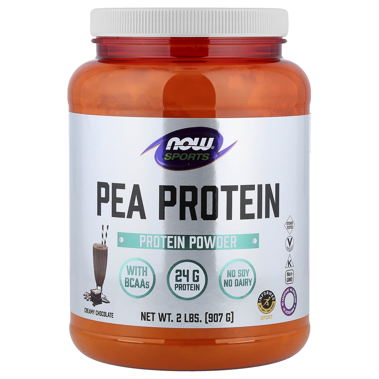 NOW Foods Sports, Pea Protein Powder – Creamy Chocolate – 907 g — Tunisie