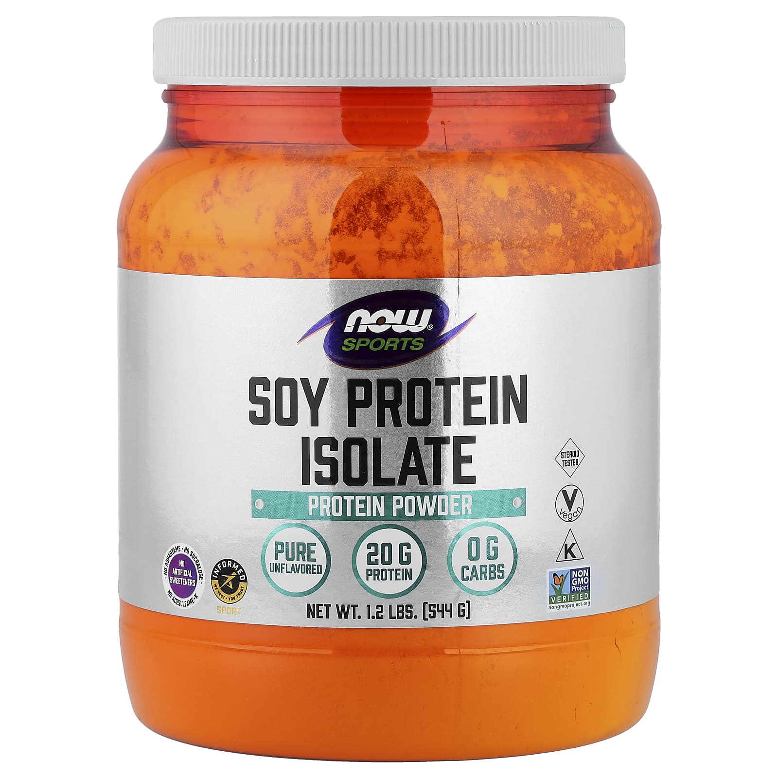 NOW Foods Sports, Soy Protein Isolate, Pure Unflavored – Sans arôme – 544 g — Tunisie