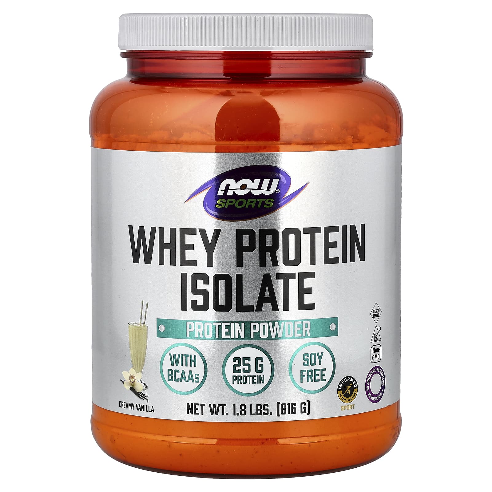 NOW Foods Sports, Whey Protein Isolate – Creamy Vanilla – 816 g — Tunisie