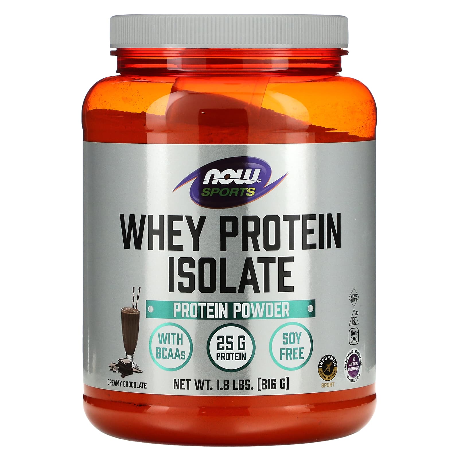 NOW Foods Sports, Whey Protein Isolate – Creamy Chocolate – 816 g — Tunisie