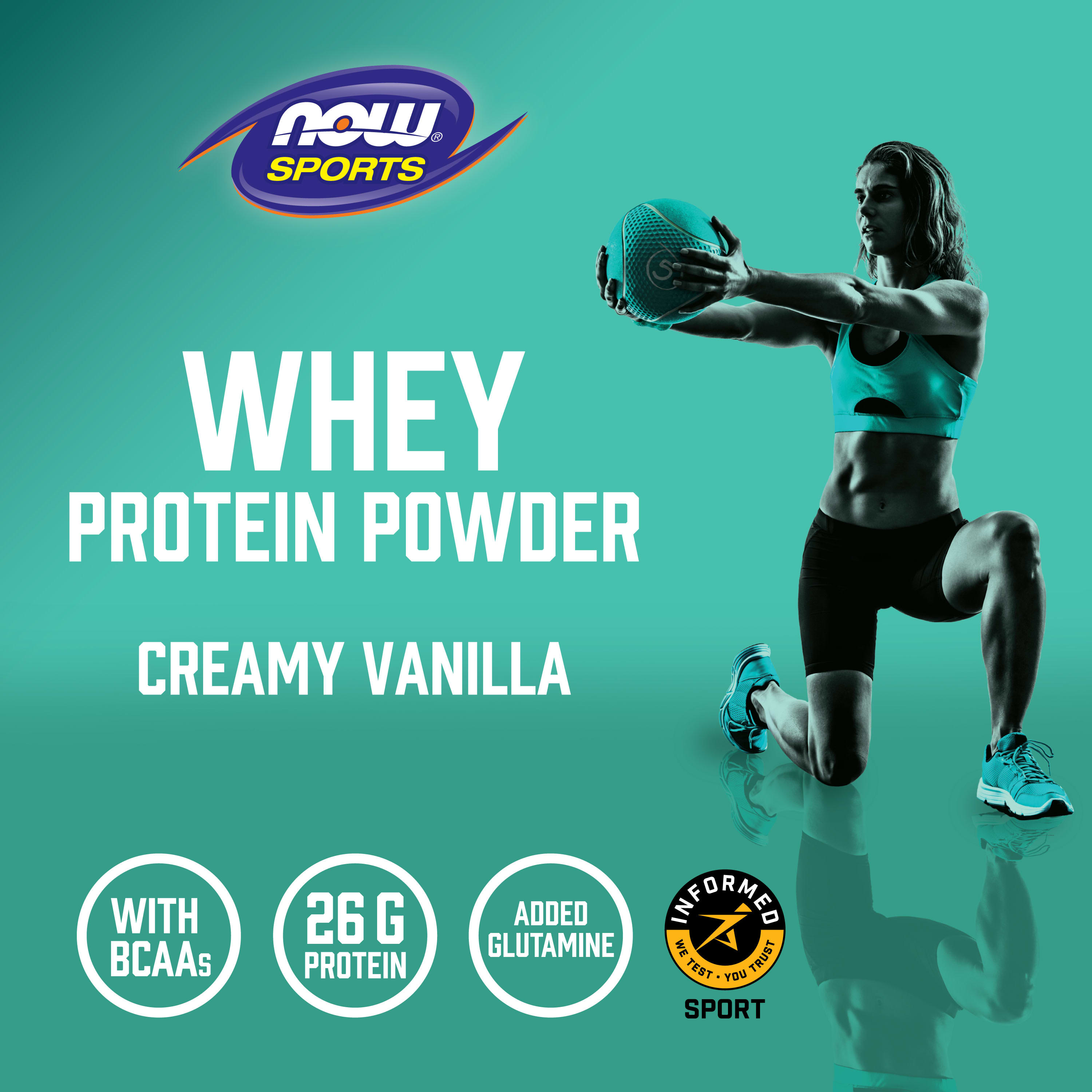 NOW Foods Sports, Whey Protein Powder – Creamy Vanilla – 907 g — étiquette 3