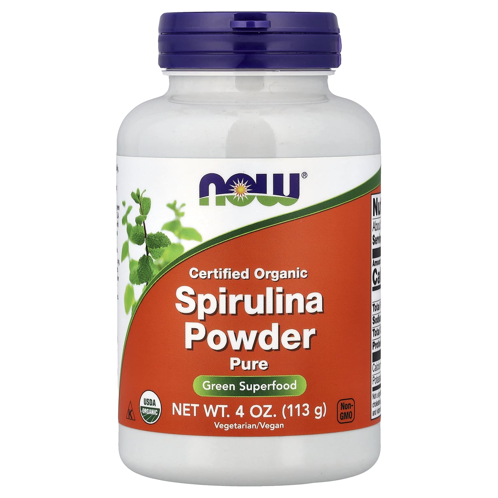 NOW Foods Certified Organic Spirulina Powder – 113 g — Tunisie