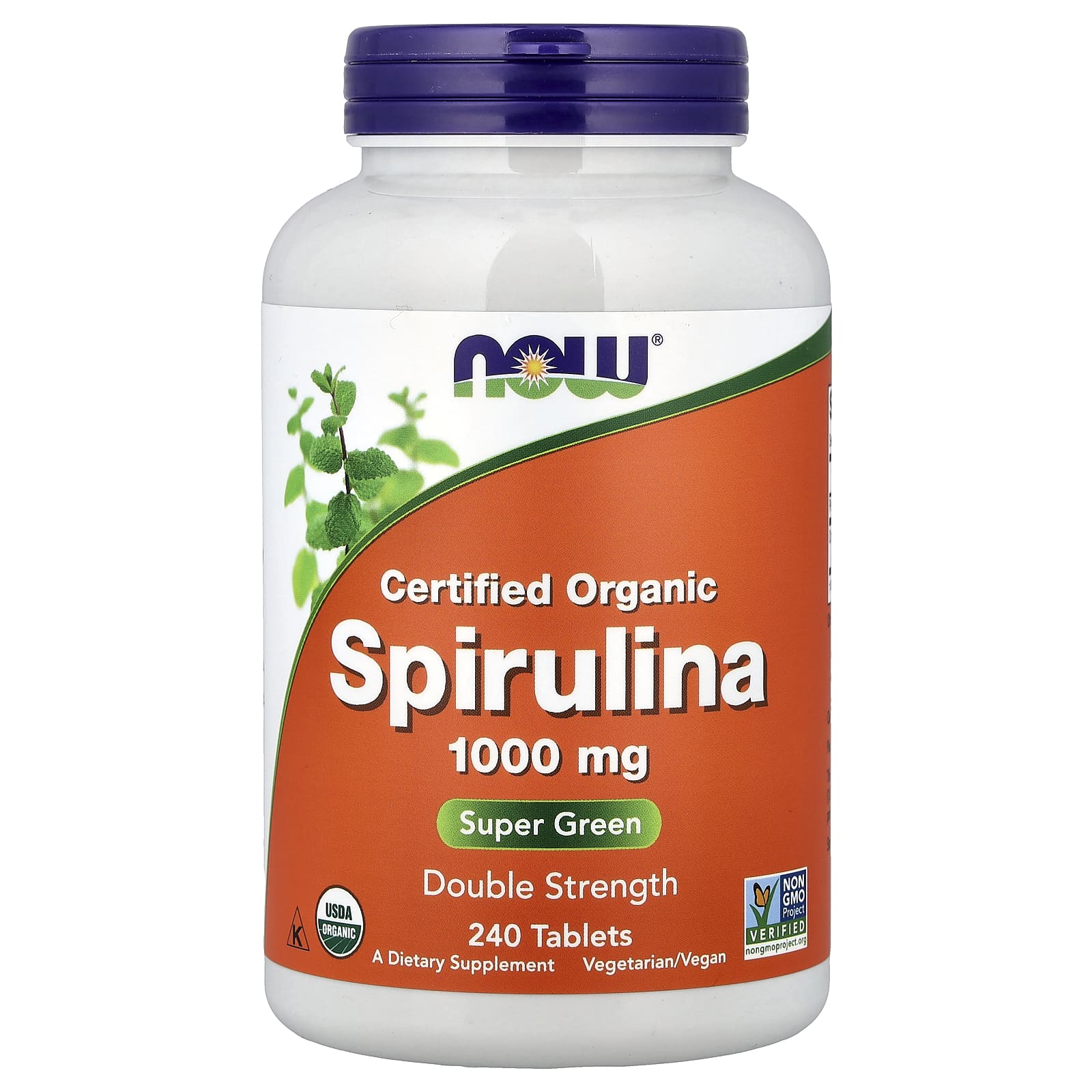 NOW Foods Certified Organic Spirulina – 240 comprimés — Tunisie