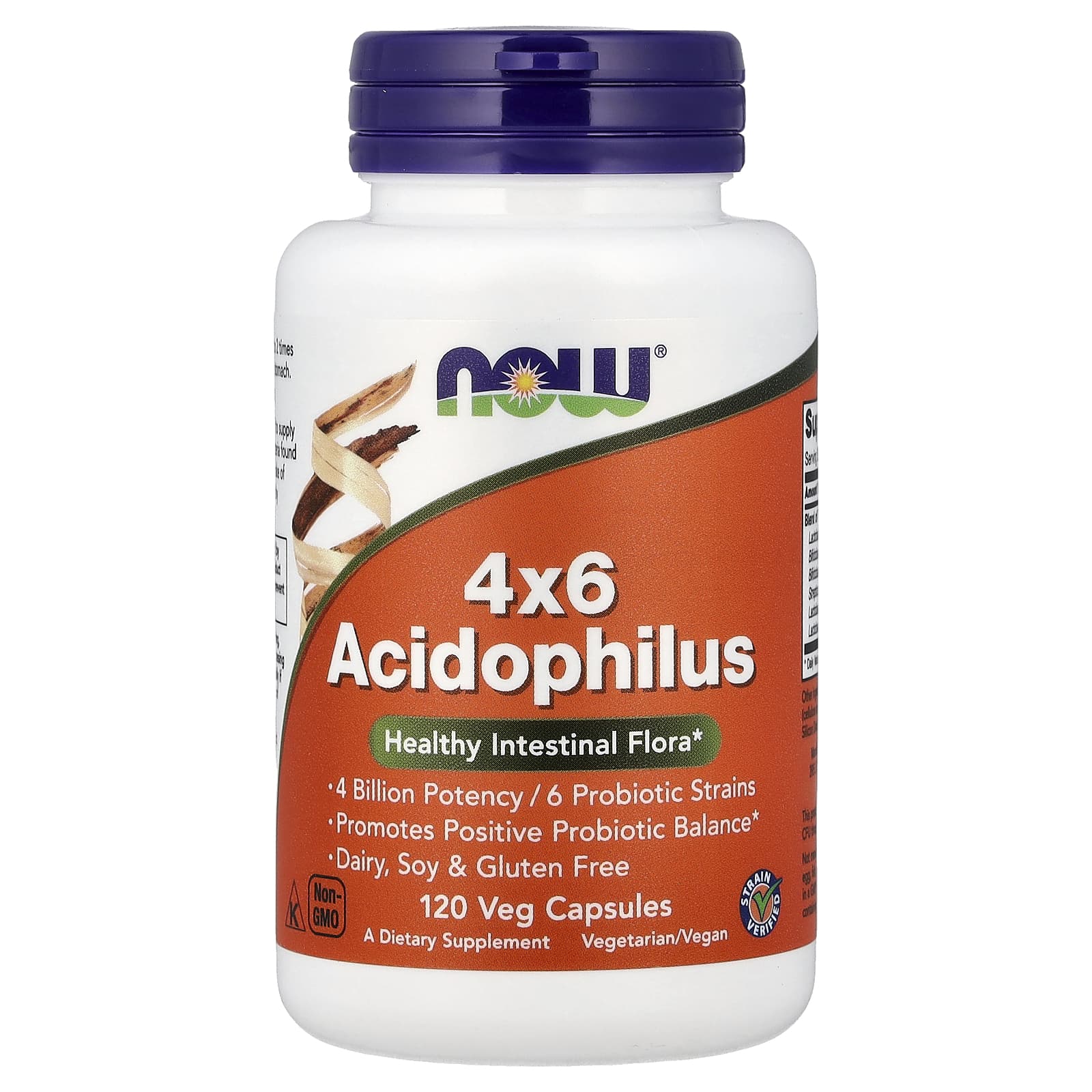 NOW Foods 4x6 Acidophilus – 120 gélules végétales — Tunisie