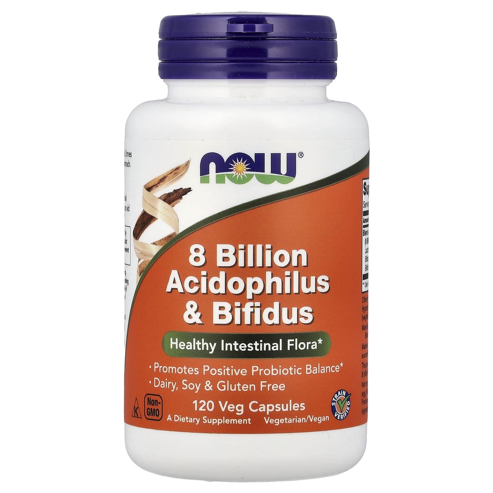 NOW Foods 8 Billion Acidophilus & Bifidus – 120 gélules végétales — Tunisie