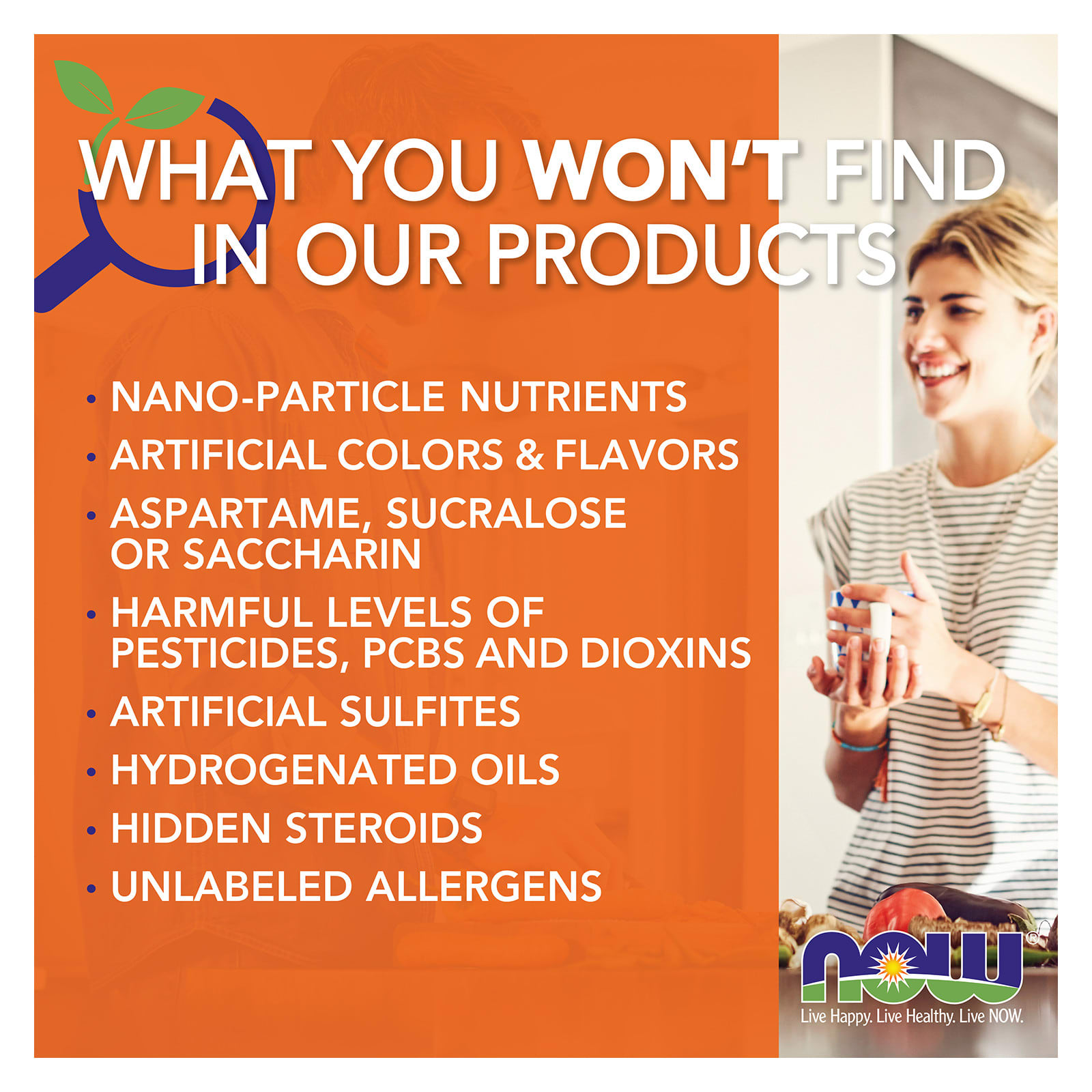 NOW Foods Betaine HCl – 120 gélules végétales — étiquette 3