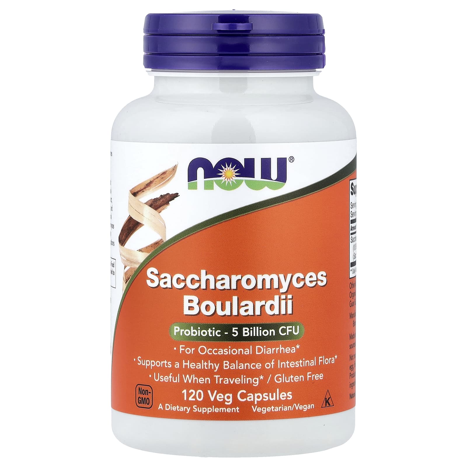 NOW Foods Saccharomyces Boulardii – 120 gélules végétales — Tunisie
