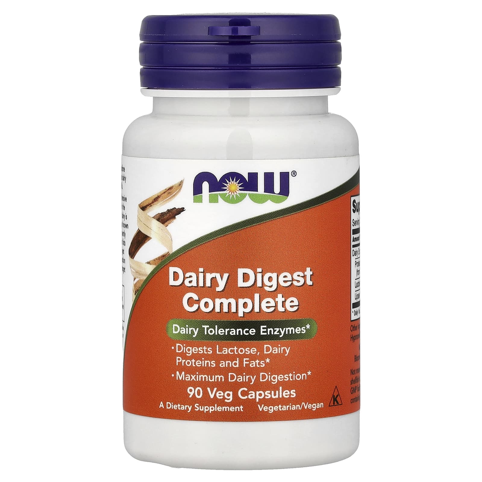 NOW Foods Dairy Digest Complete – 90 gélules végétales — Tunisie
