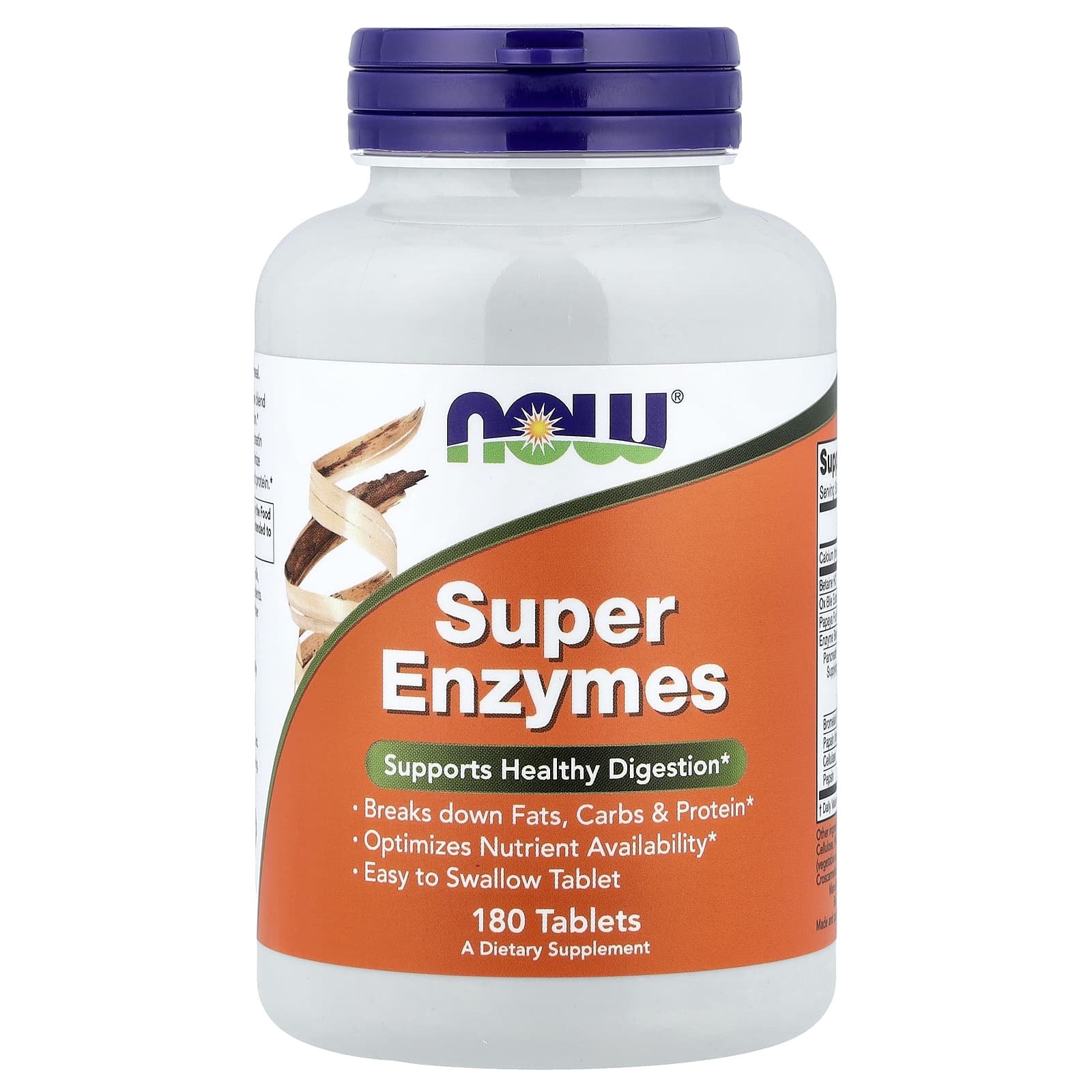 NOW Foods Super Enzymes – 180 comprimés — Tunisie